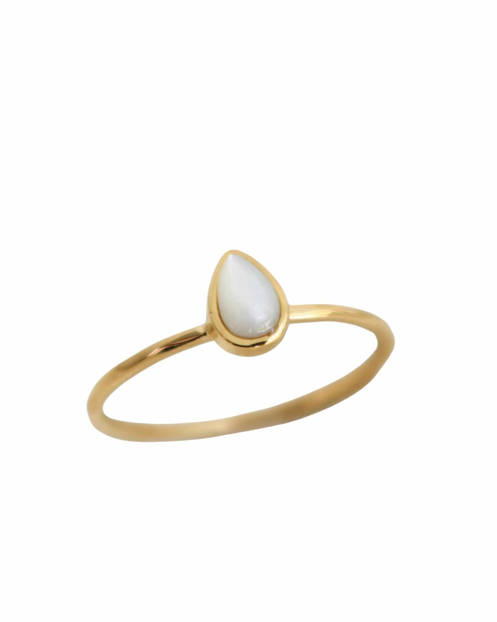 Love Lunamei Selene Ring MOP Gold