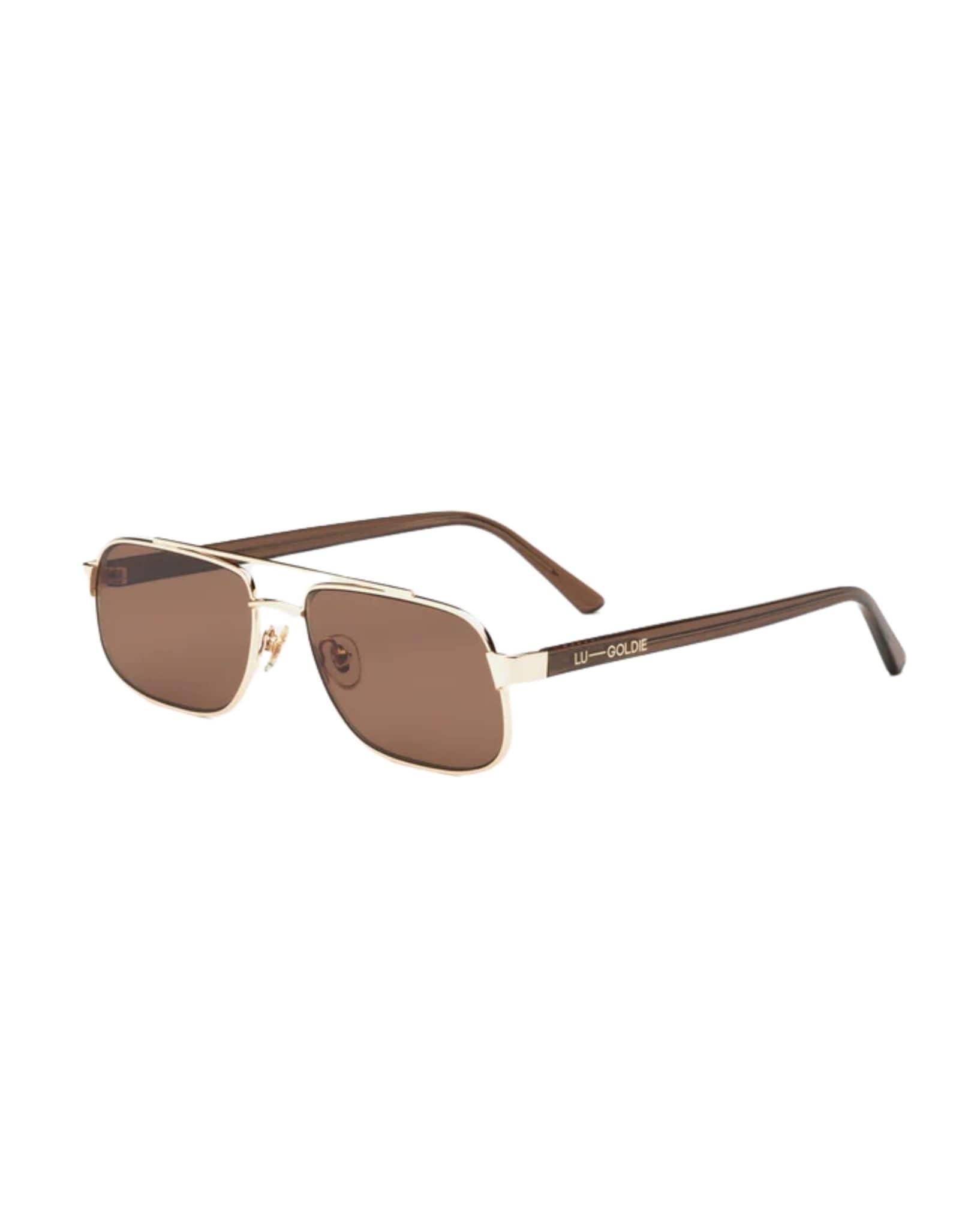 Lu Goldie Evangeline-Coffee Sunglasses