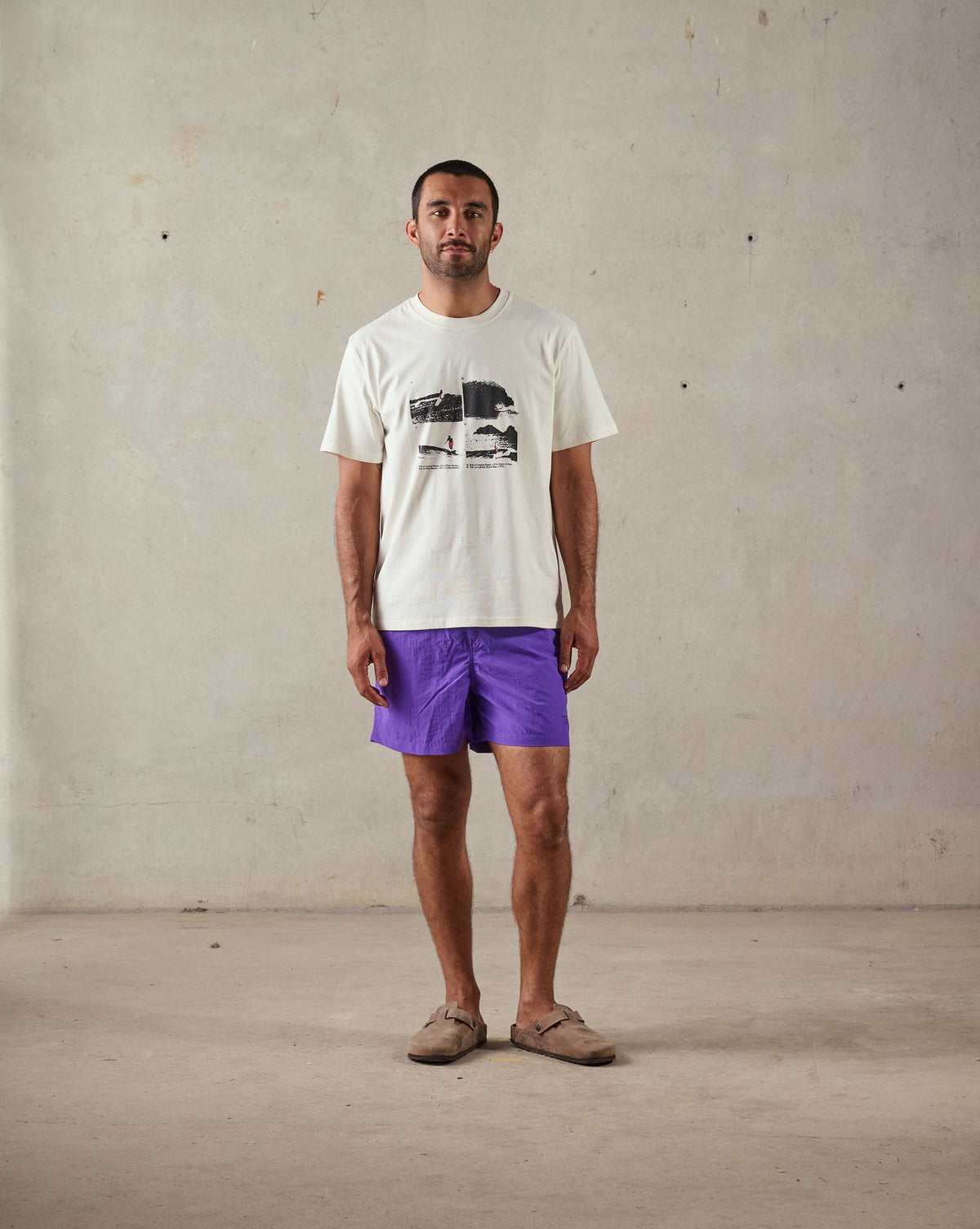 McTavish Red Shorts Tee in Chalk, photo 4