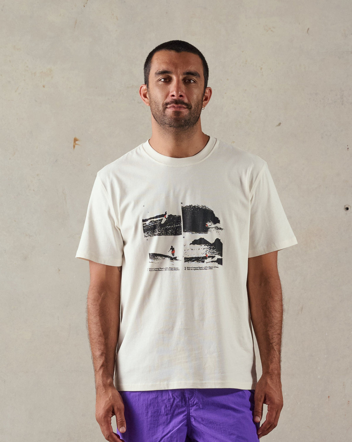 McTavish Red Shorts Tee in Chalk