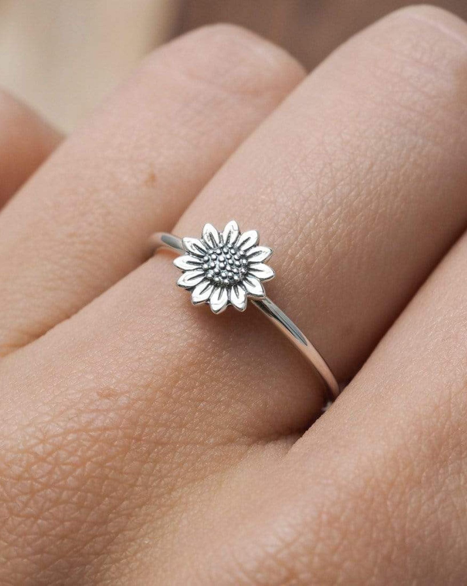 Midsummer Star Delicate Sunflower Ring