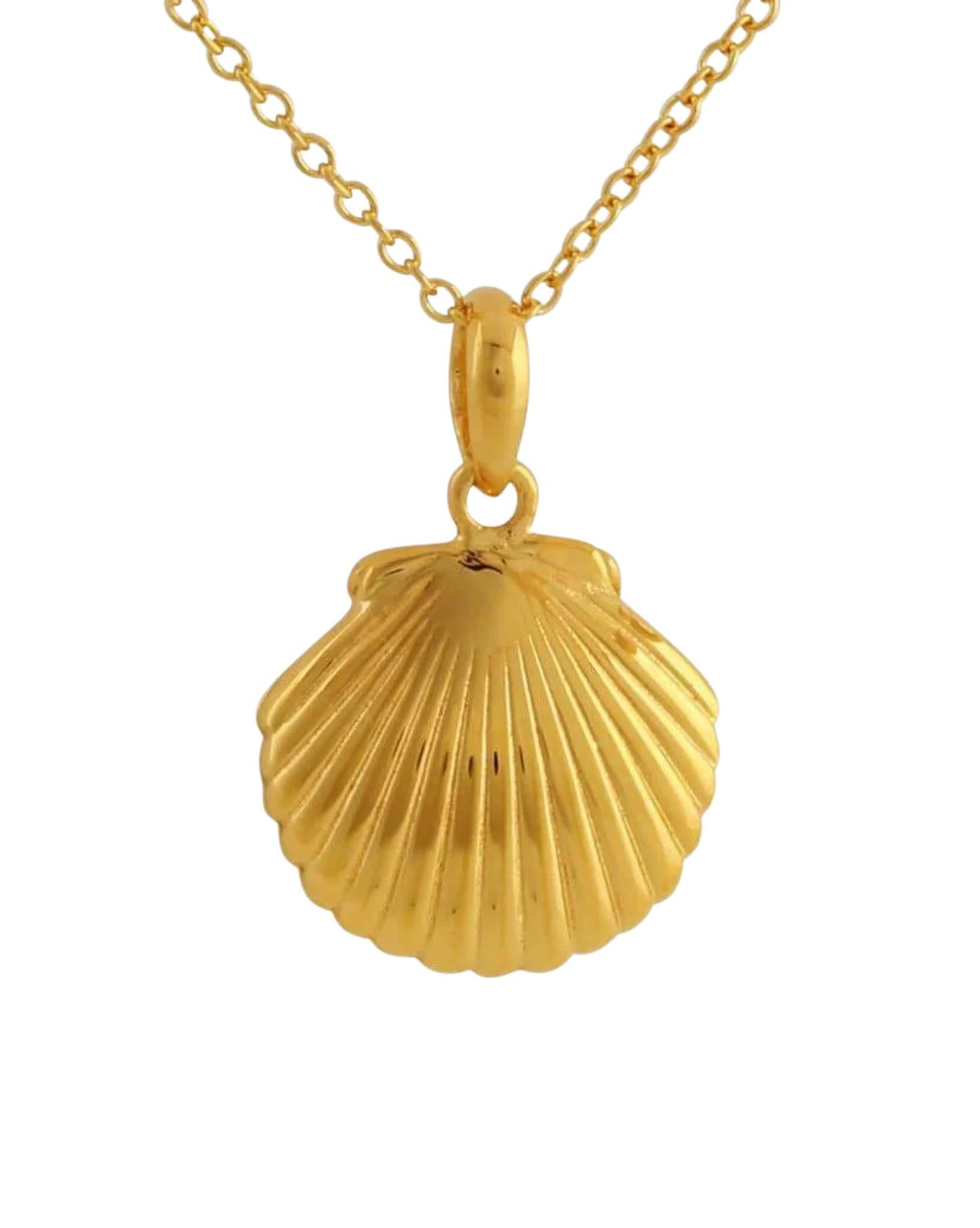 Midsummer Star Gold Clam Shell Necklace