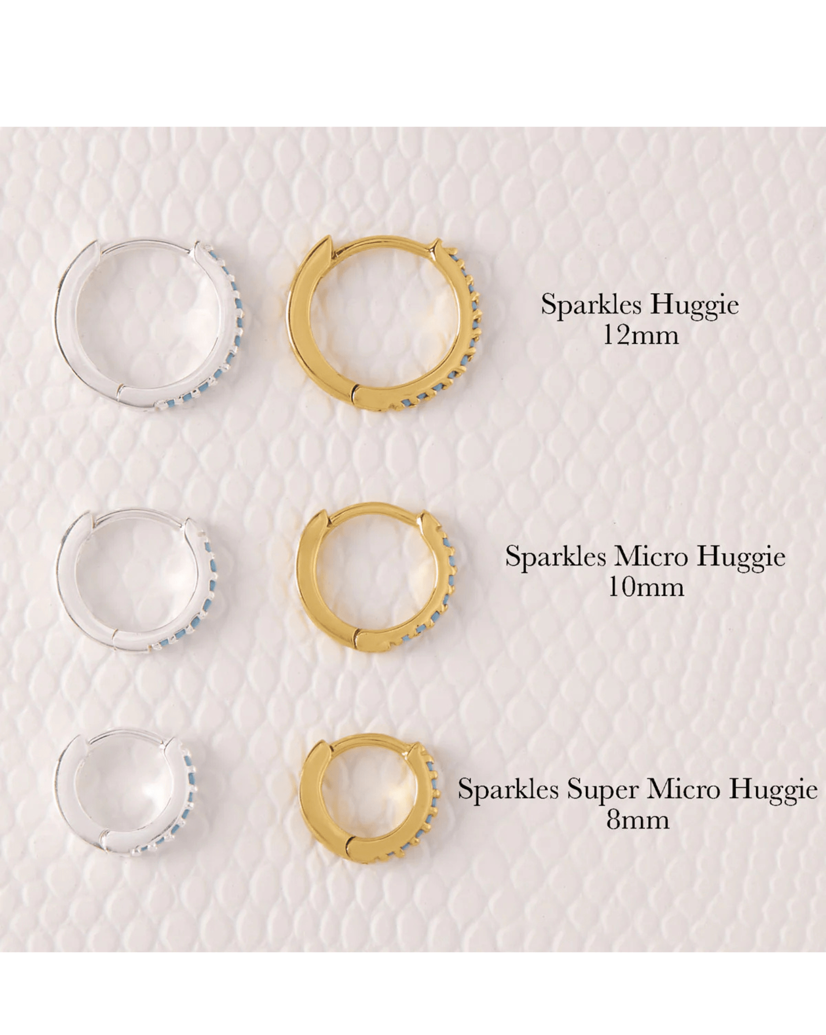 Midsummer Star Womens Sparkles Super Micro Huggies Earrings