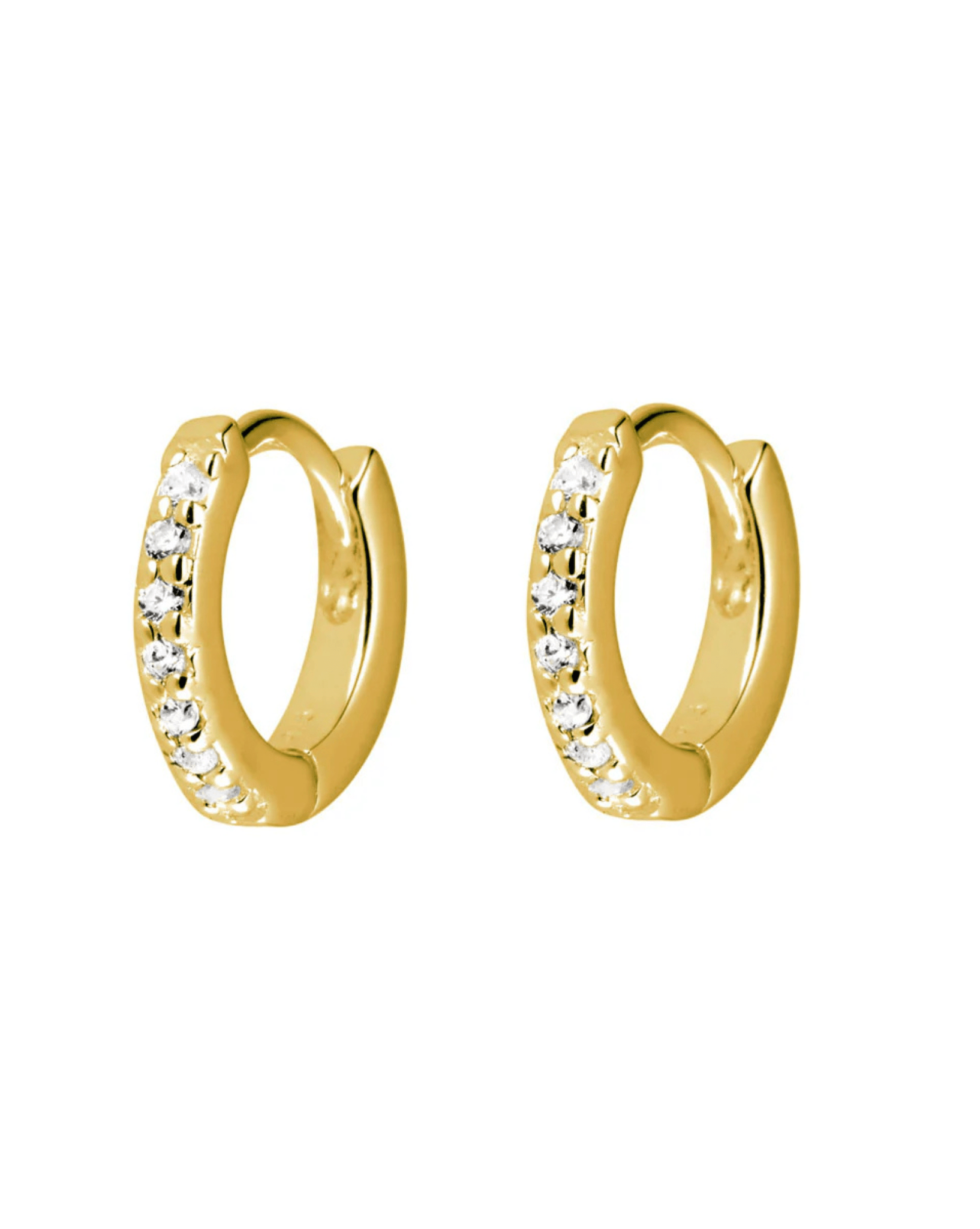 Midsummer Star Womens Sparkles Super Micro Huggies Earrings