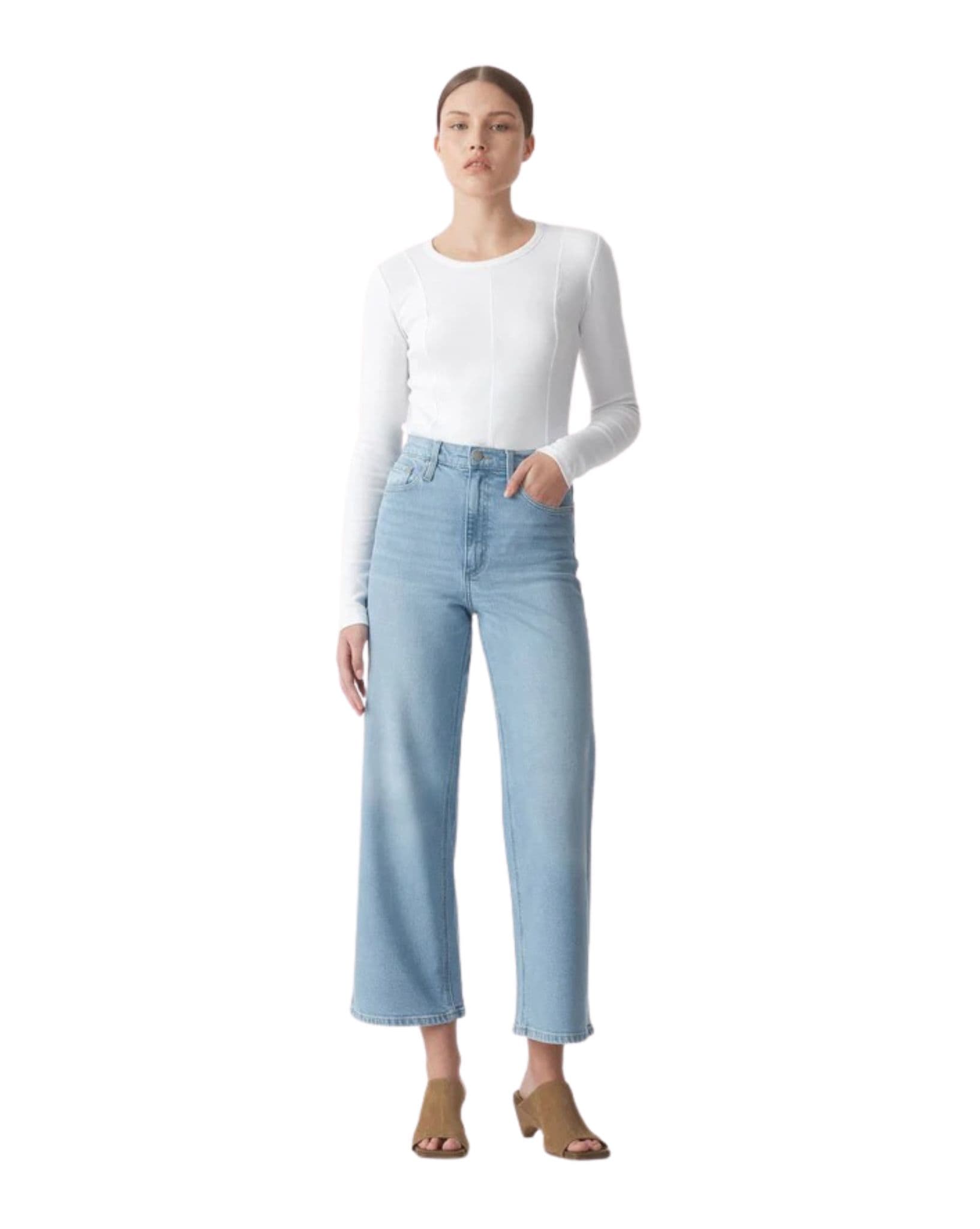 Nobody Denim Panelled Long Sleeve Rib