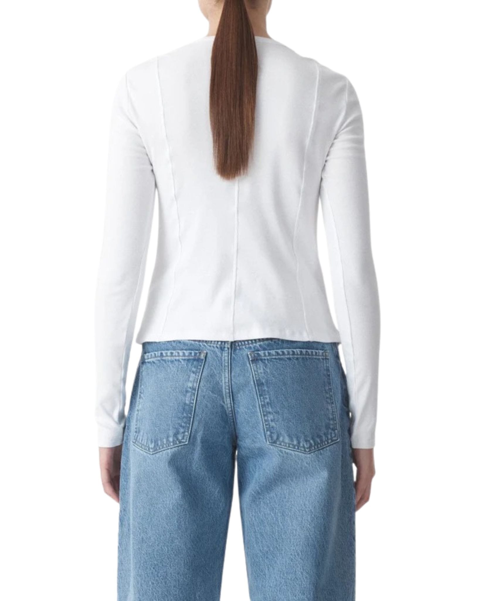 Nobody Denim Panelled Long Sleeve Rib