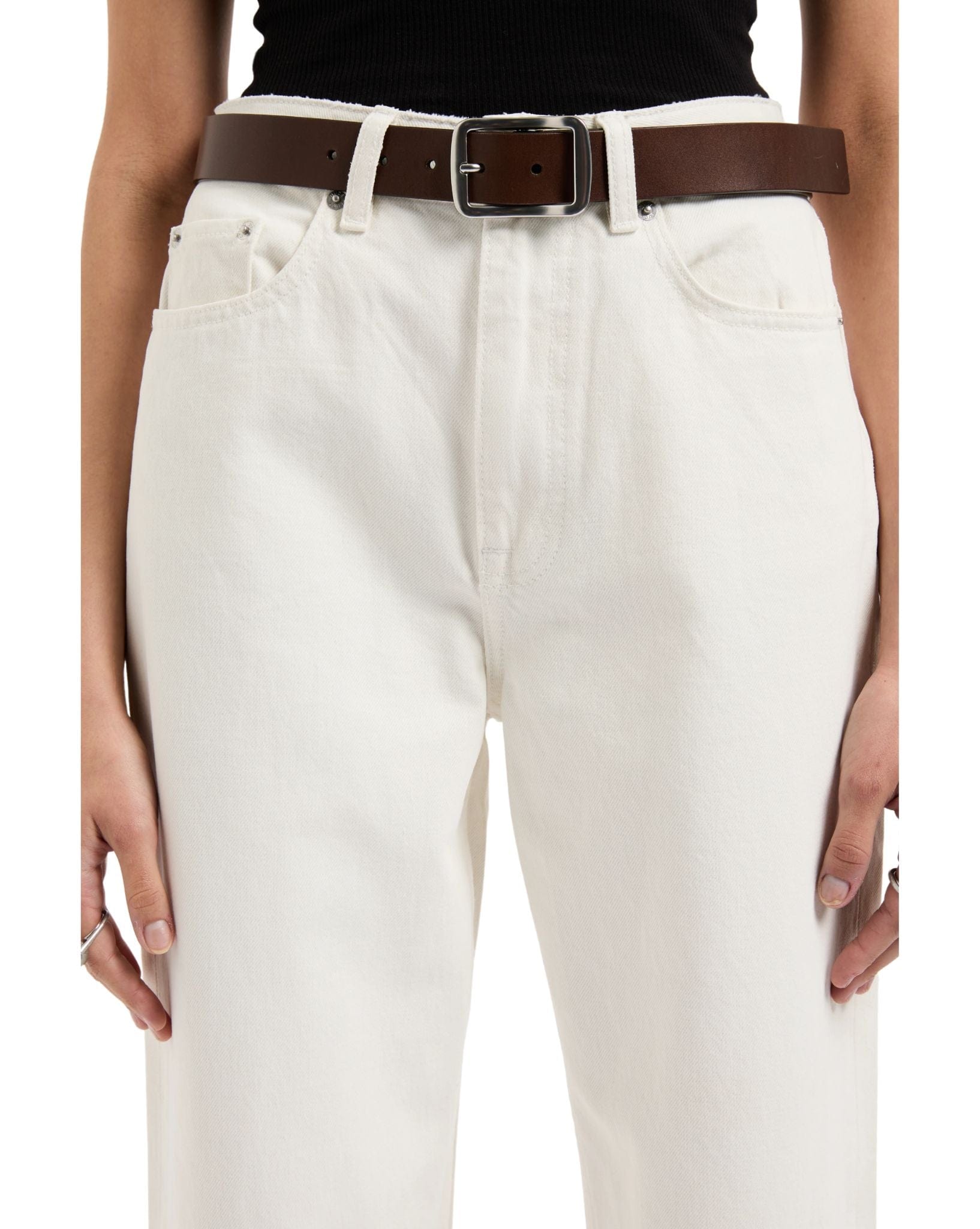 Nude Lucy Womens Classic Leather Belt - Tan