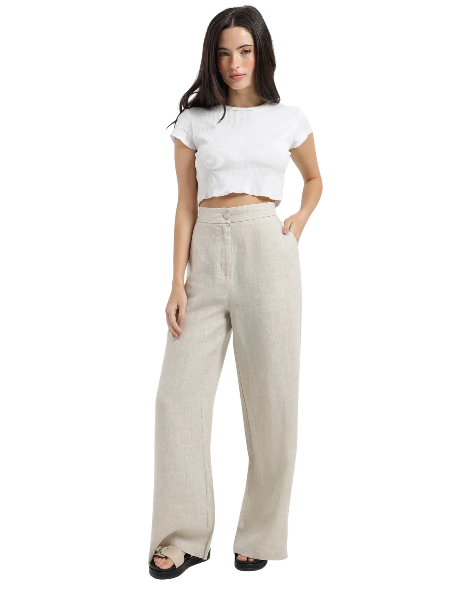 Nude Lucy Womens Sima Linen Pant