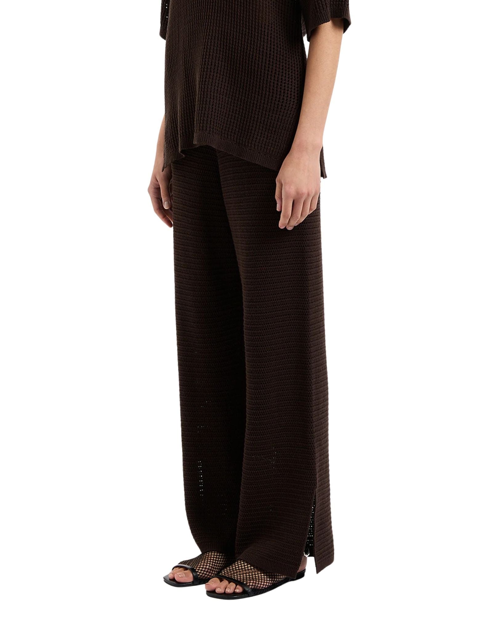 Nude Lucy Womens Willow Crochet Pant - Espresso