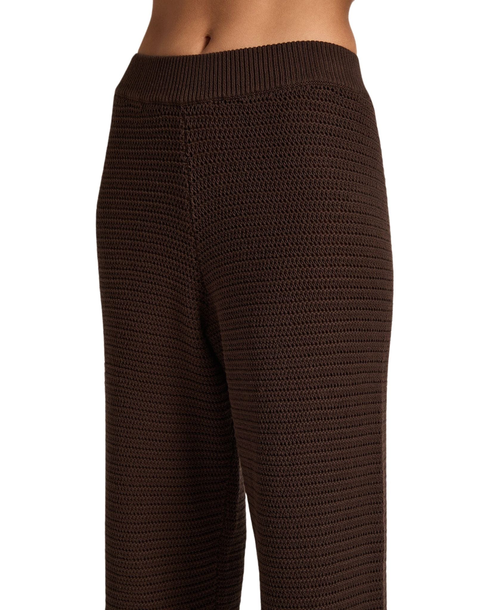 Nude Lucy Womens Willow Crochet Pant - Espresso