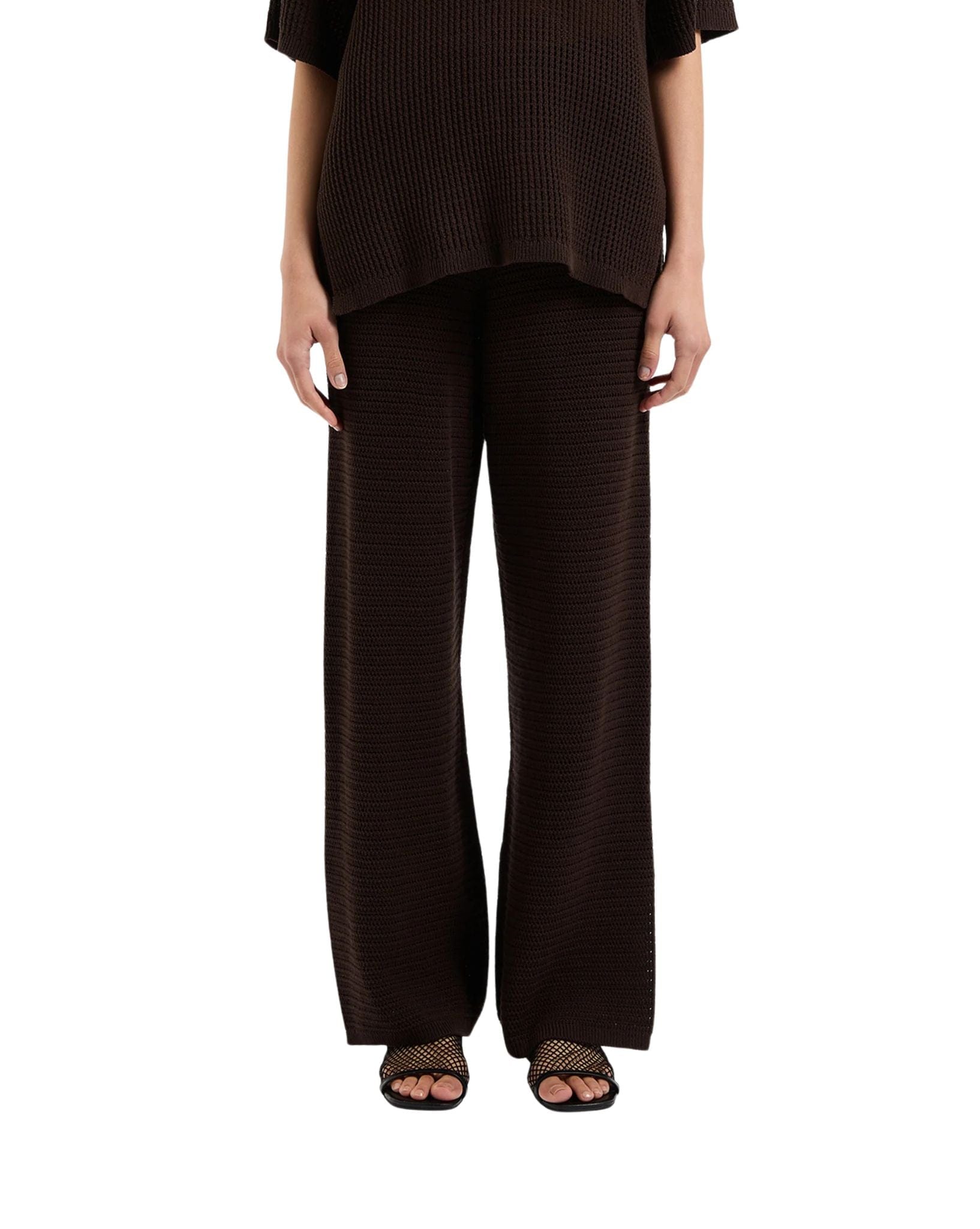 Nude Lucy Womens Willow Crochet Pant - Espresso