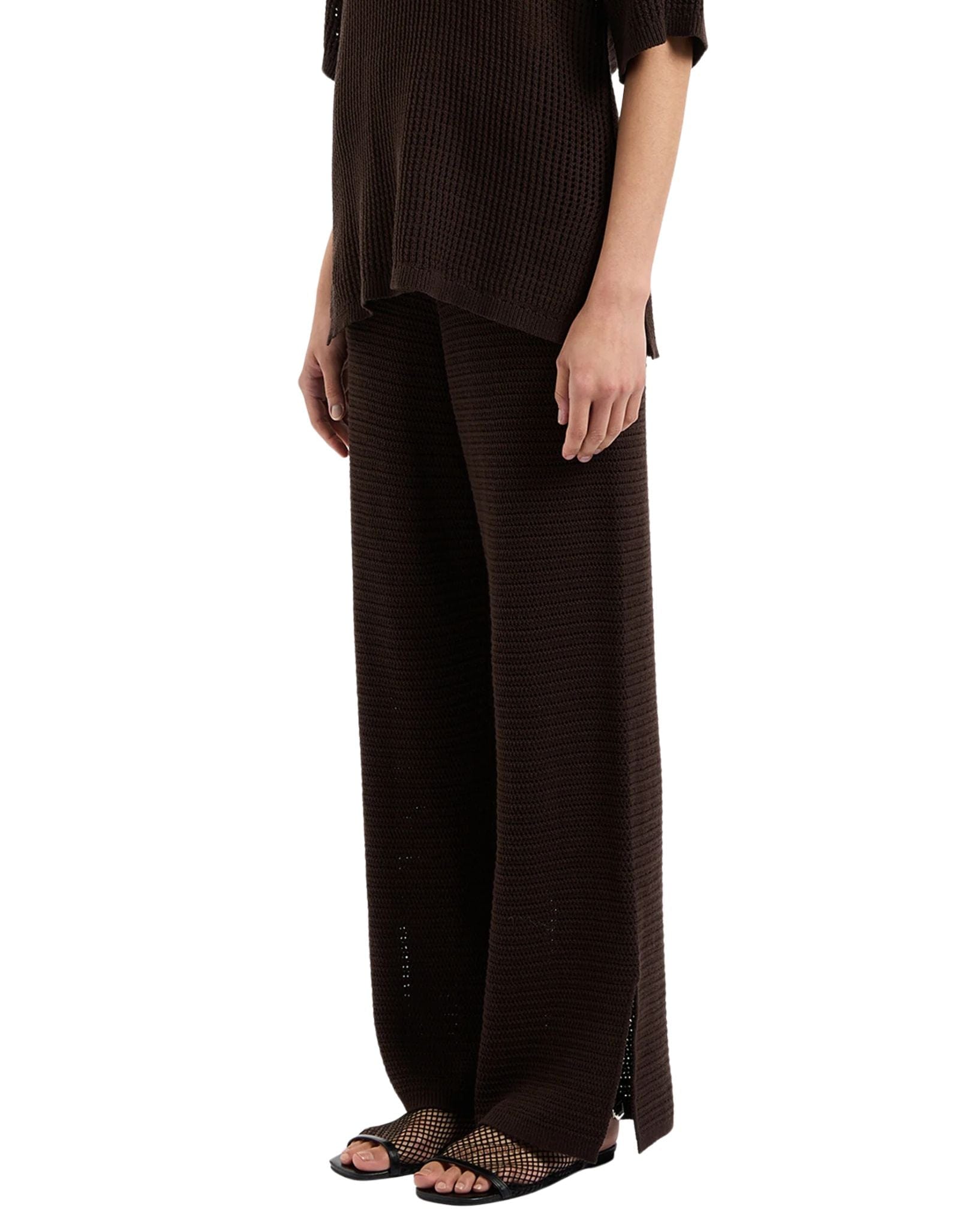 Nude Lucy Womens Willow Crochet Pant - Espresso