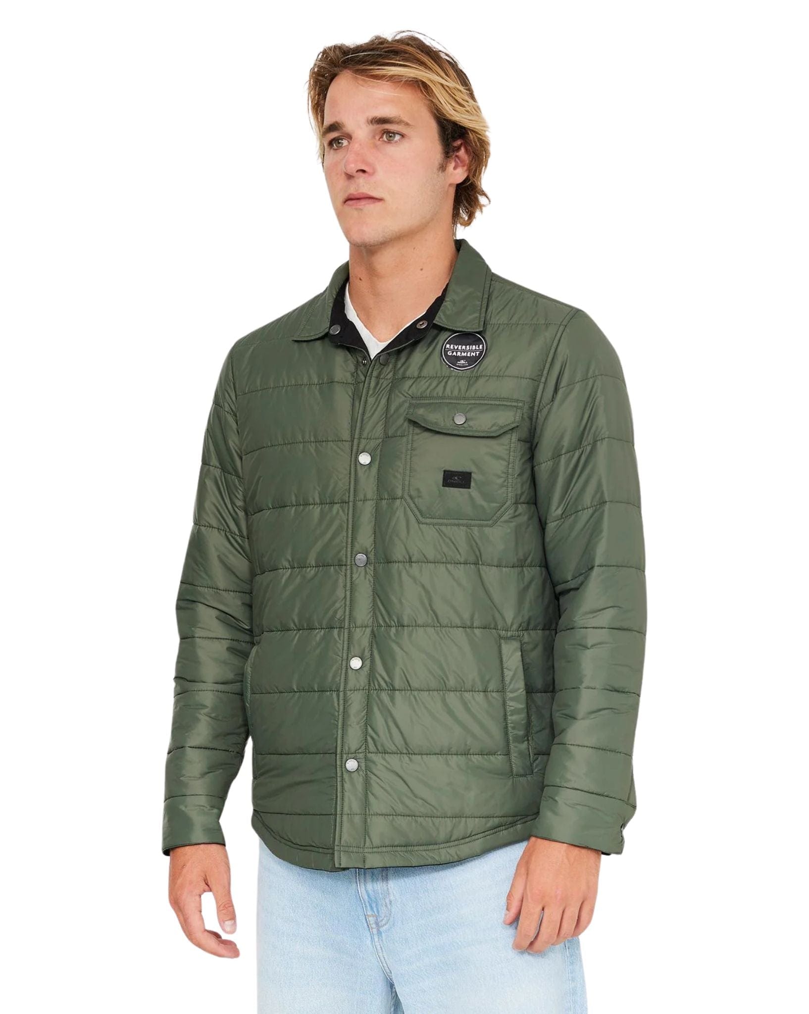 O'Neill Mens Zepher Reversible Jacket - Dark Olive