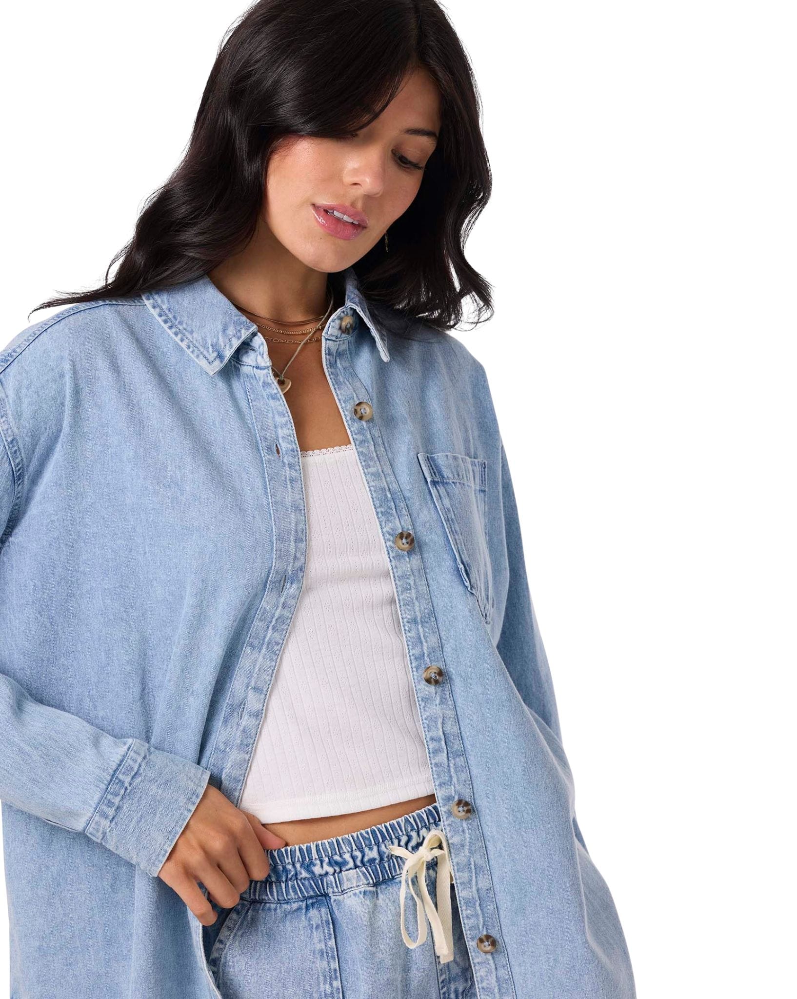 O'Neill Sevie Shacket Denim