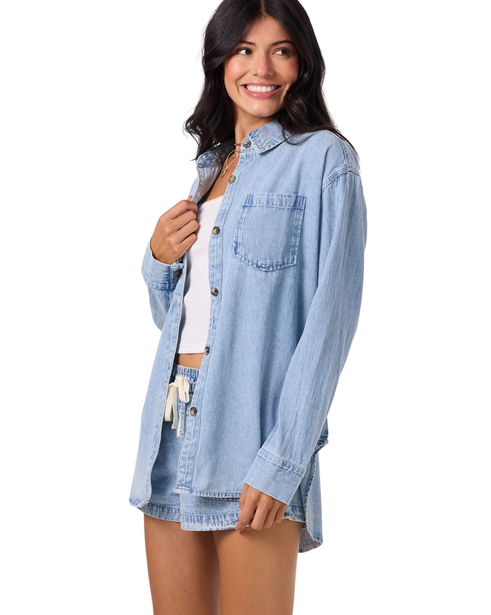 O'Neill Sevie Shacket Denim