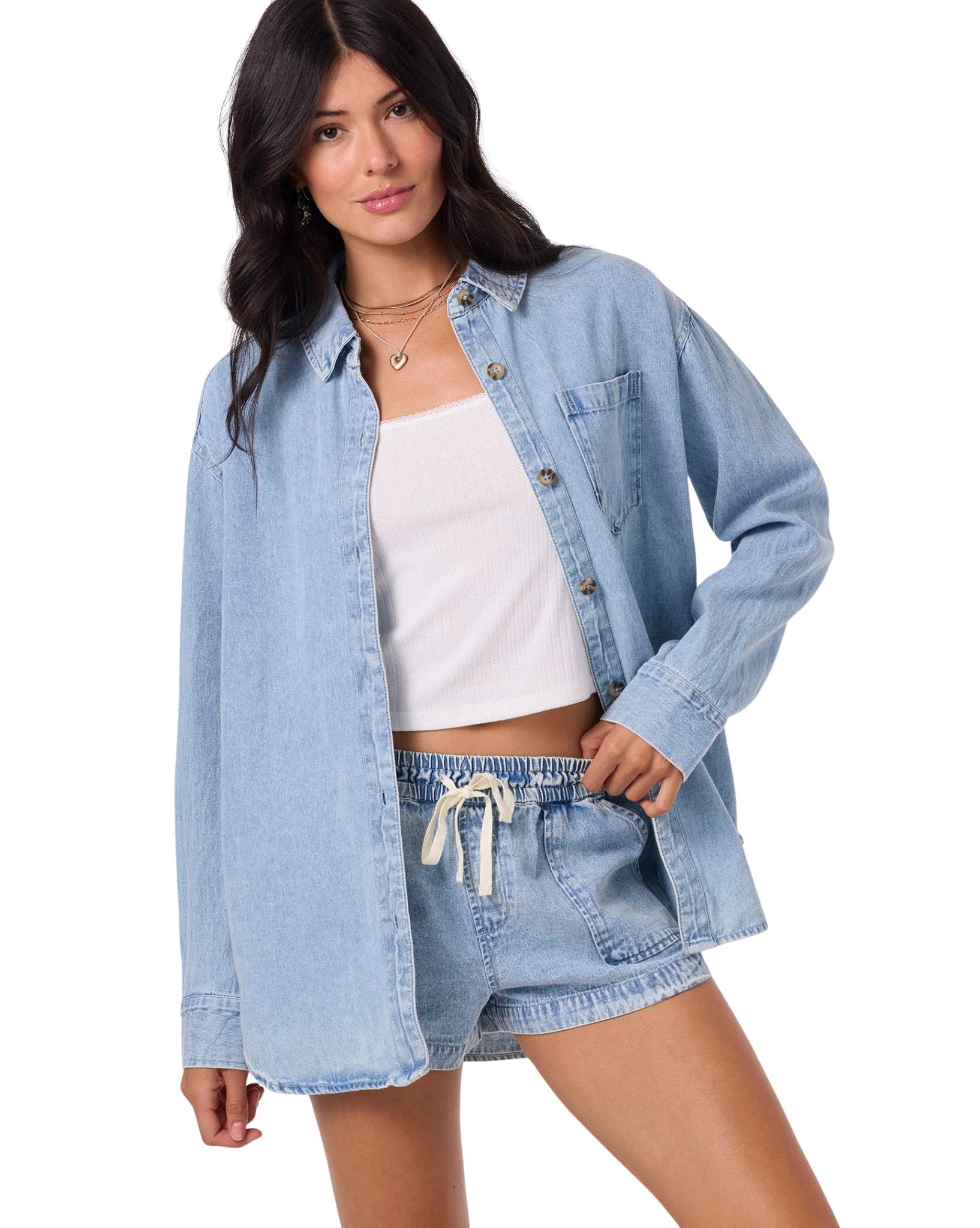 O'Neill Sevie Shacket Denim