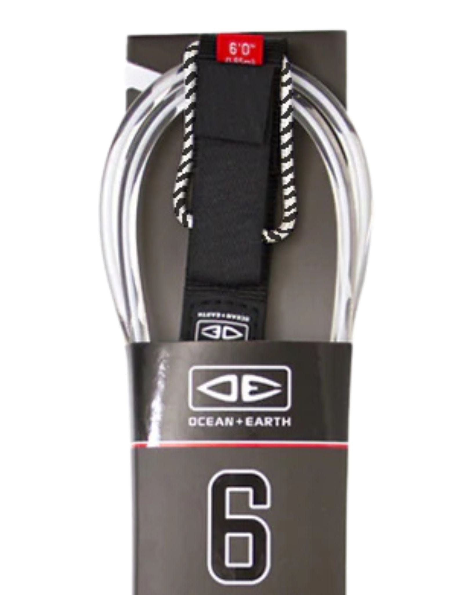 Ocean and Earth 6'0 Regular Moulded Leash - White