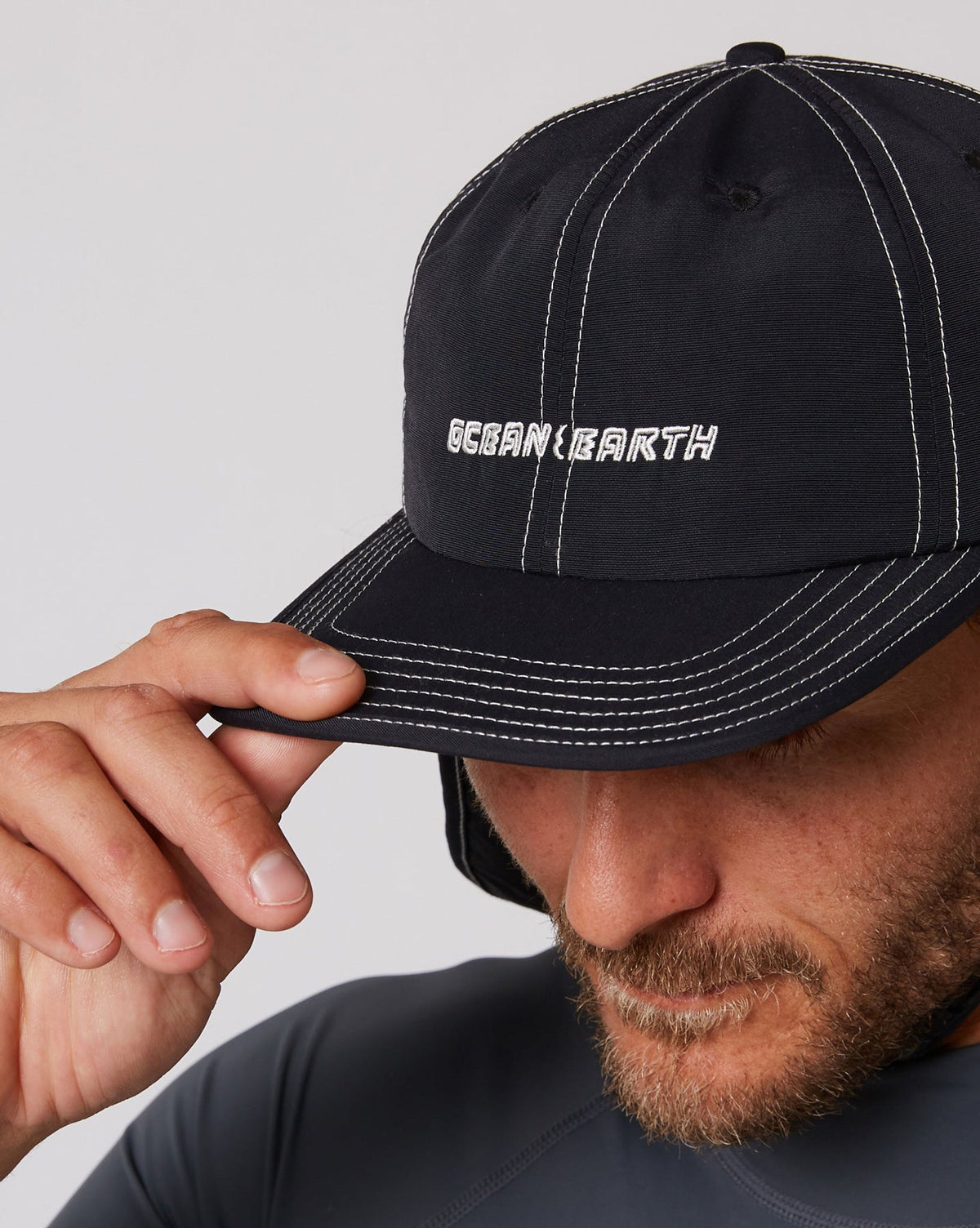 Ocean and Earth G-Land Legionnaire Surf Cap in Black, photo 16