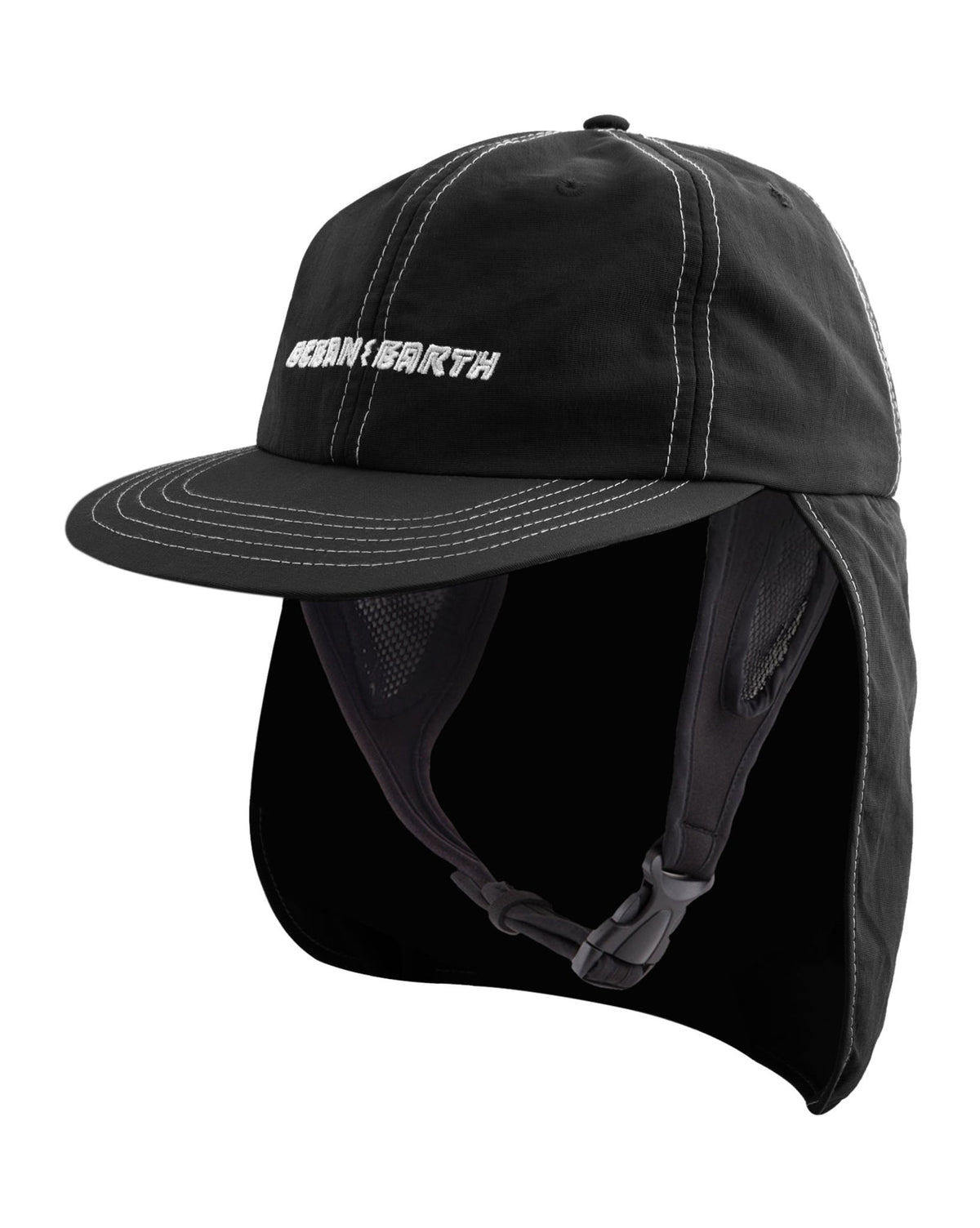 Ocean and Earth G-Land Legionnaire Surf Cap in Black