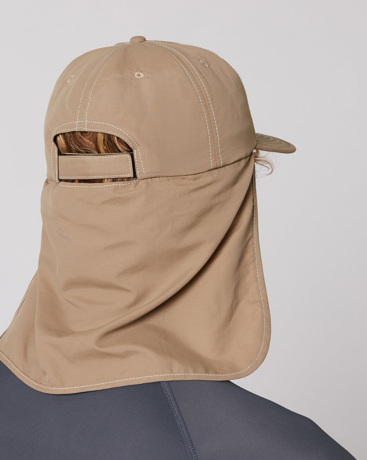 Ocean and Earth G-Land Legionnaire Surf Cap in Stone, photo 6