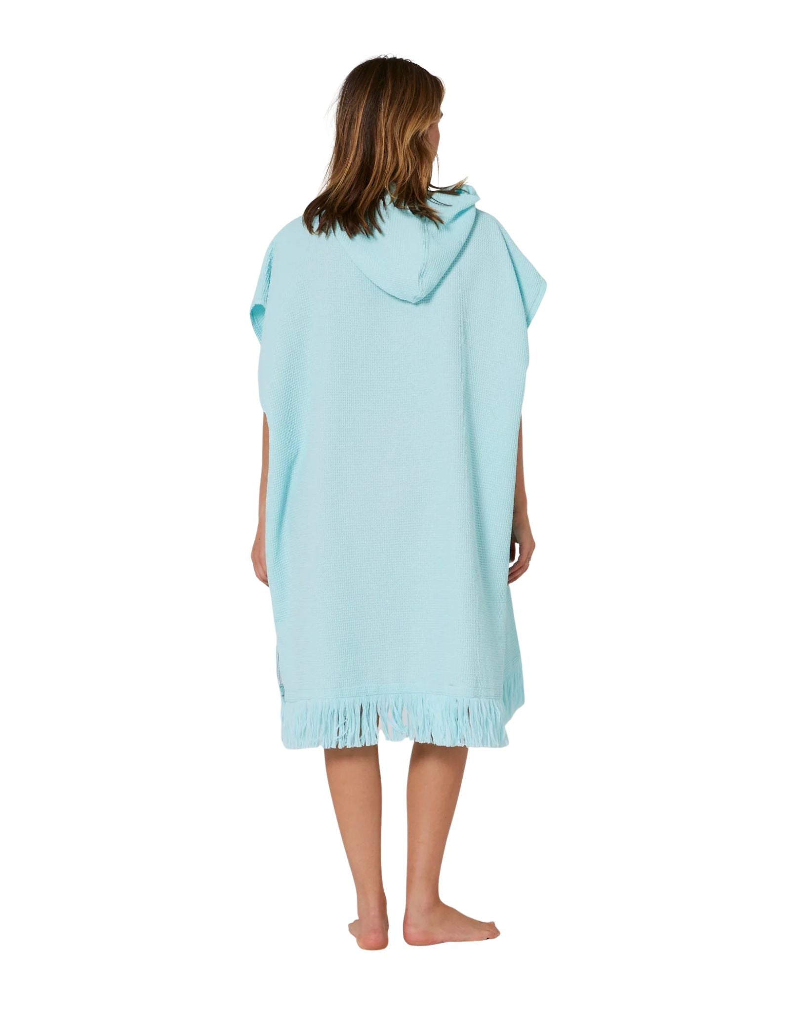 Ocean and Earth Ladies Waffle Poncho