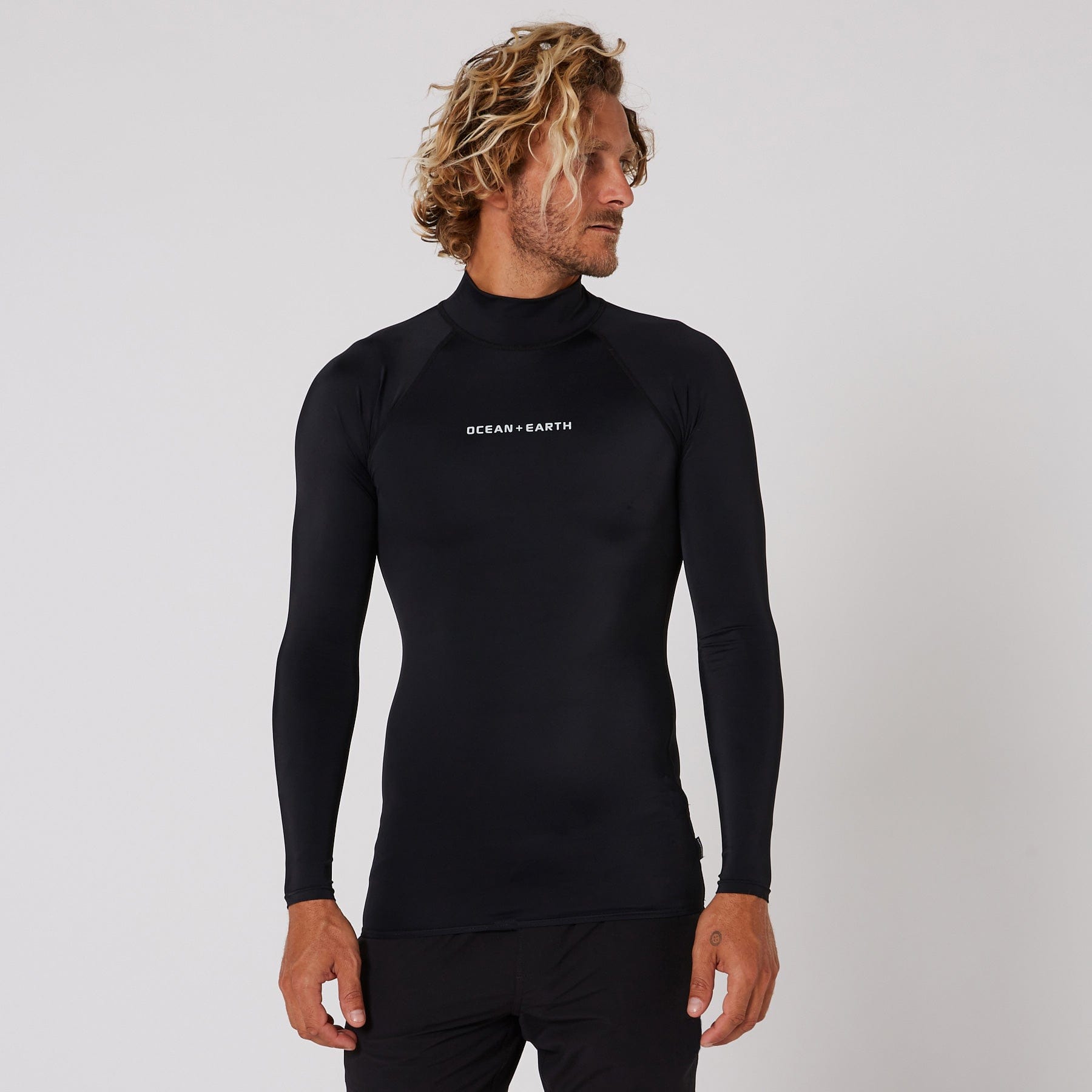 Ocean and Earth Mens Script Rash Long Sleeve Rash Shirt