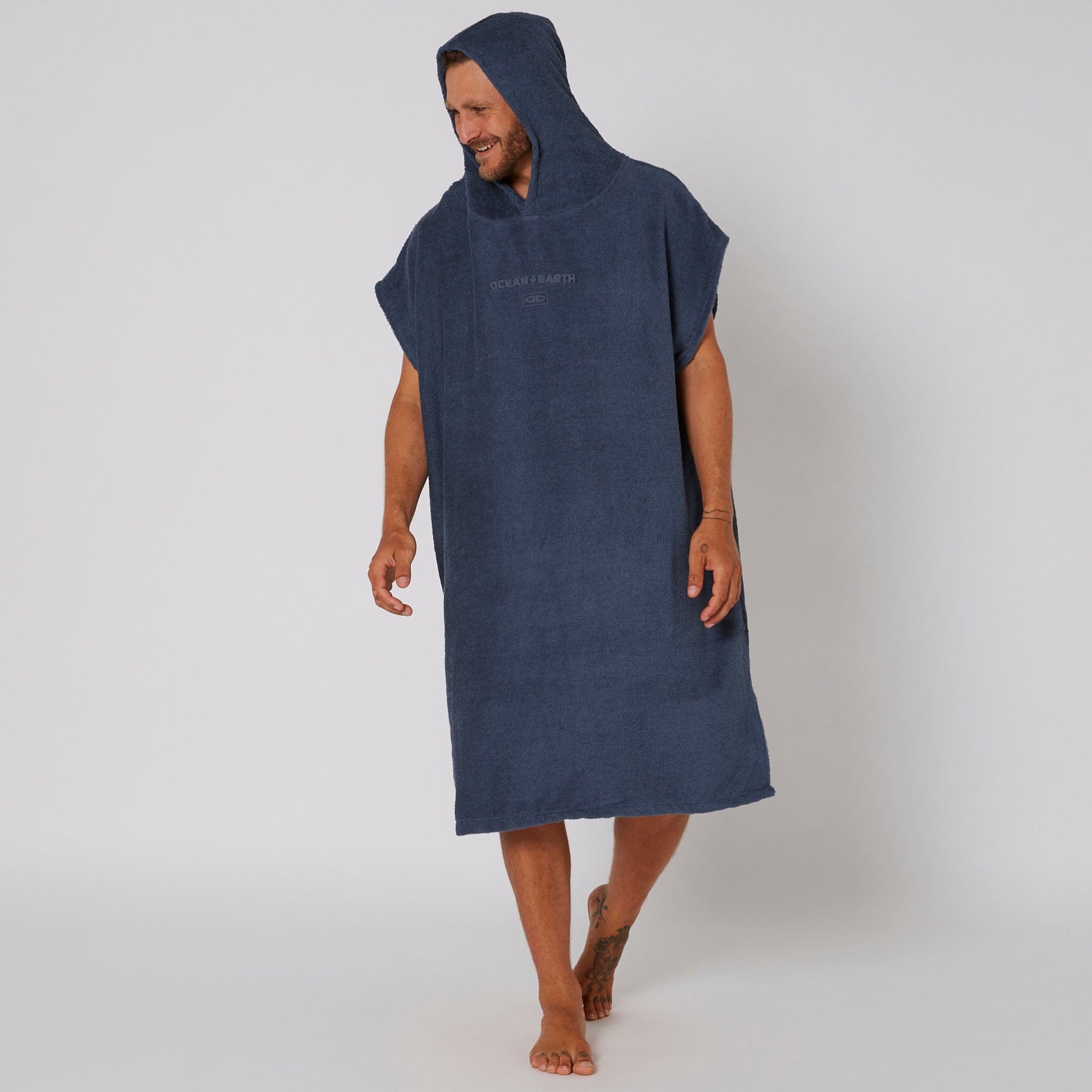 Ocean and Earth Mens Terry Hooded Poncho