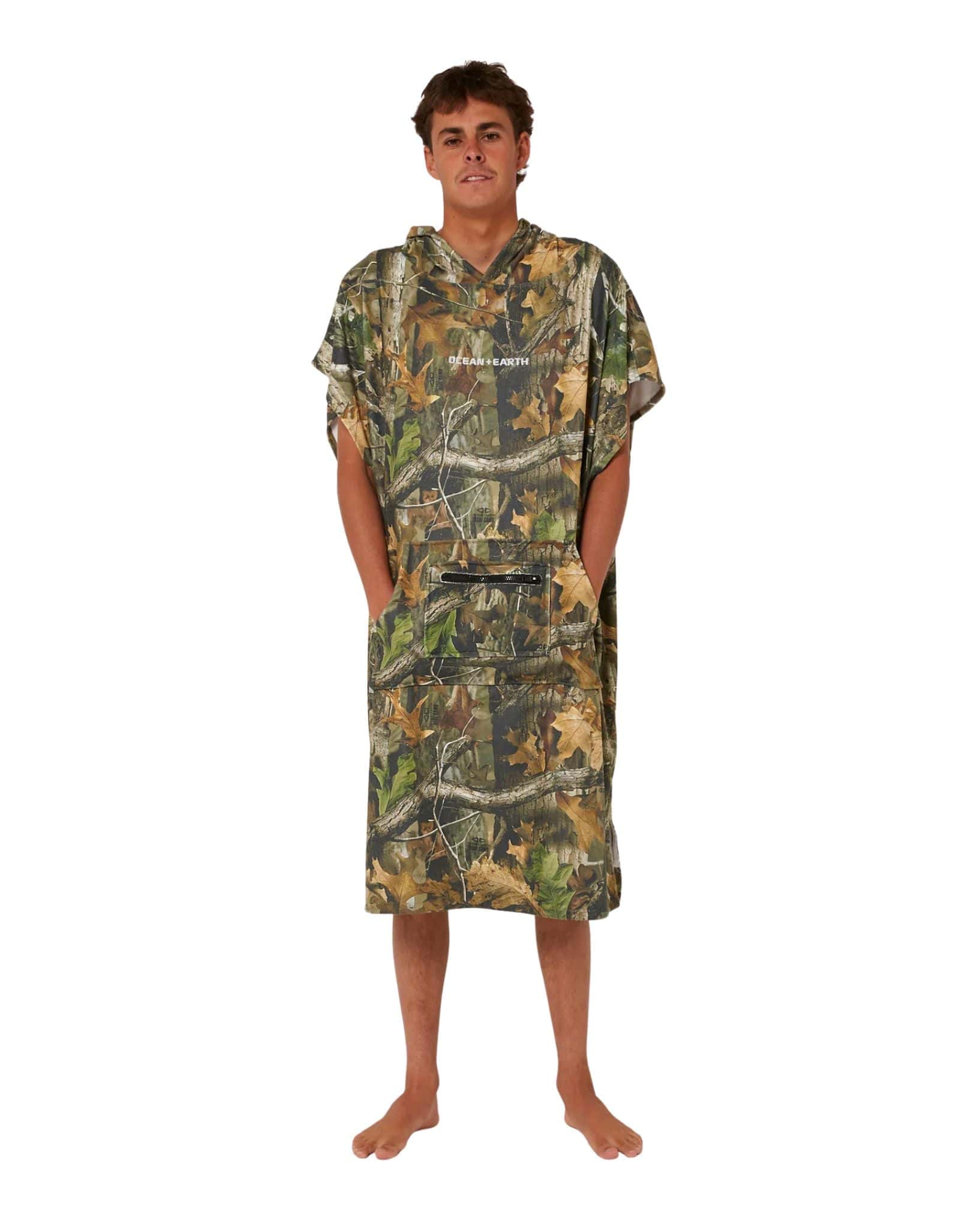 Ocean and Earth Real Camo Hooded Poncho