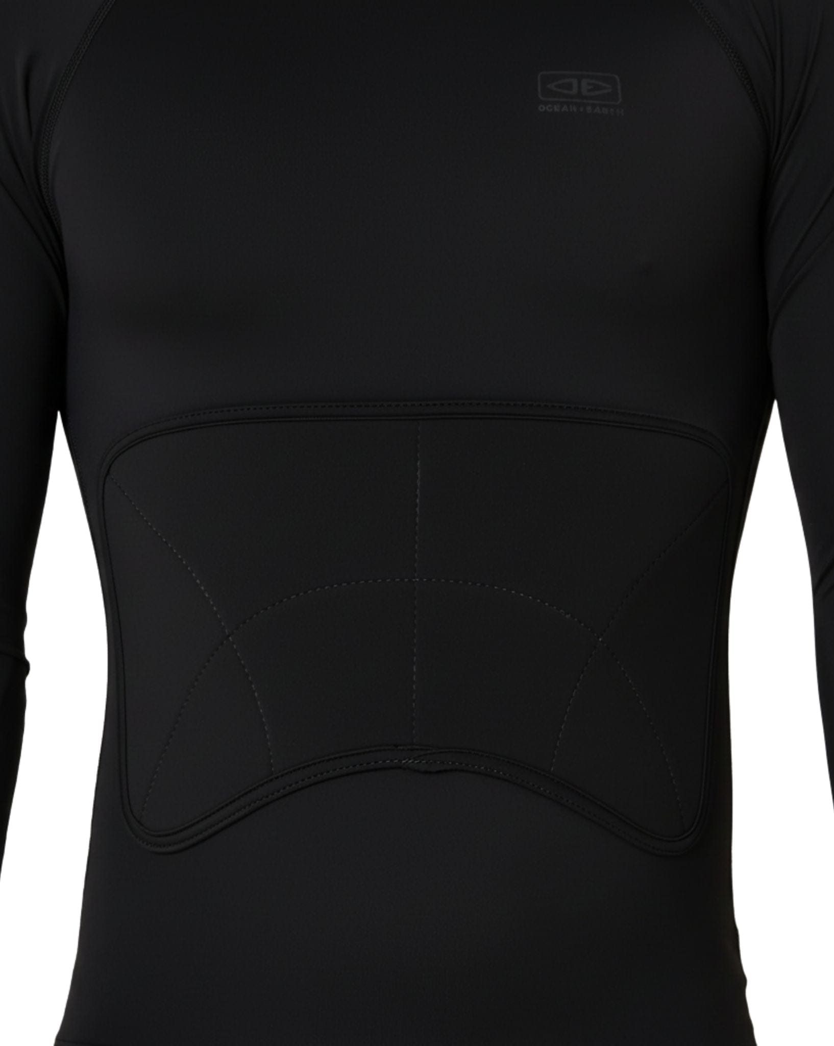 Ocean and Earth Rib Guard Padded Long Sleeve Vest - Black