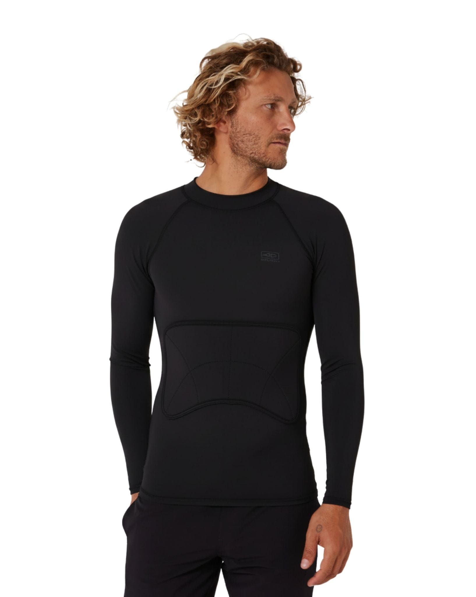 Ocean and Earth Rib Guard Padded Long Sleeve Vest - Black