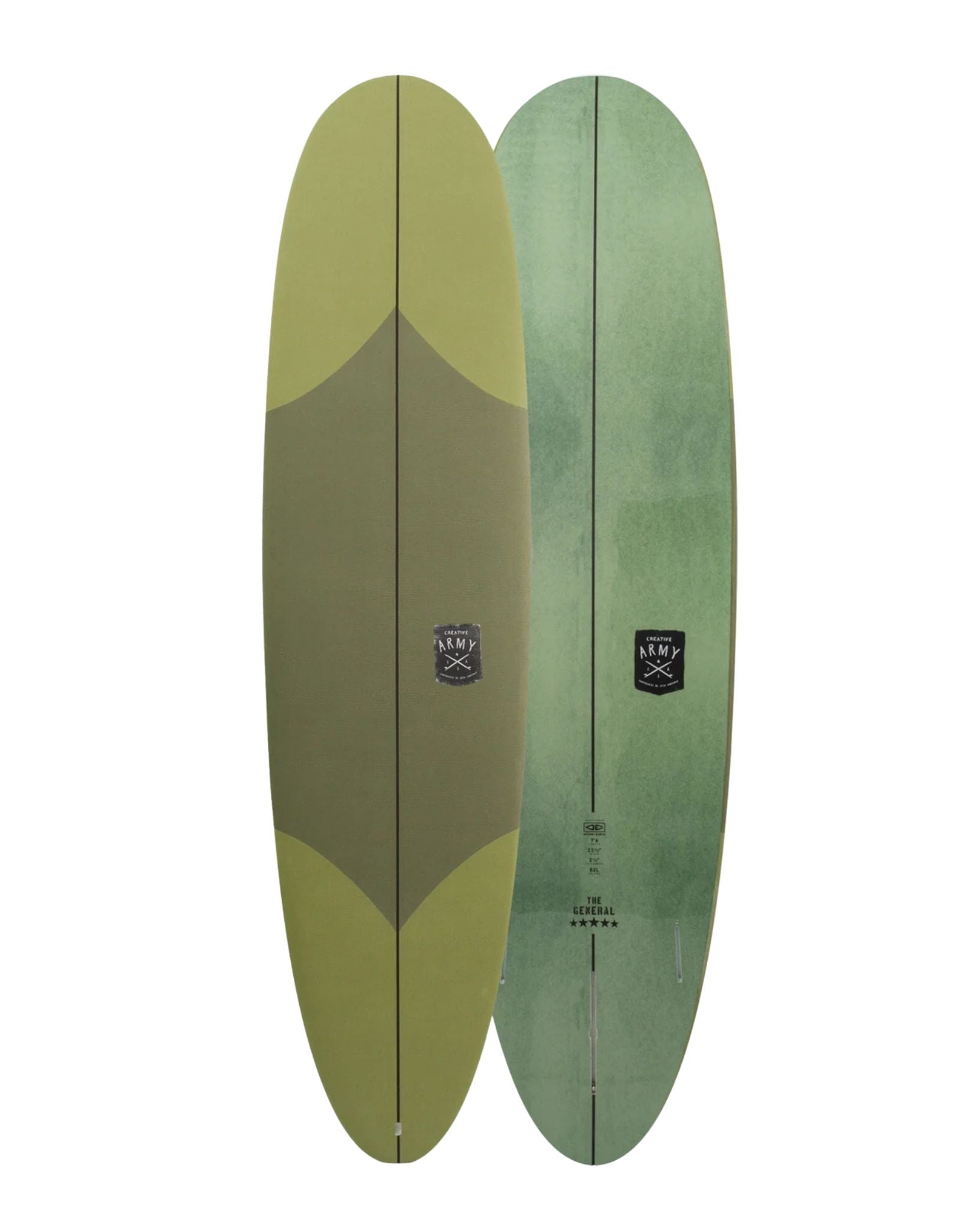 Ocean and Earth The General C-Army Epoxy Soft Longboard 7'6