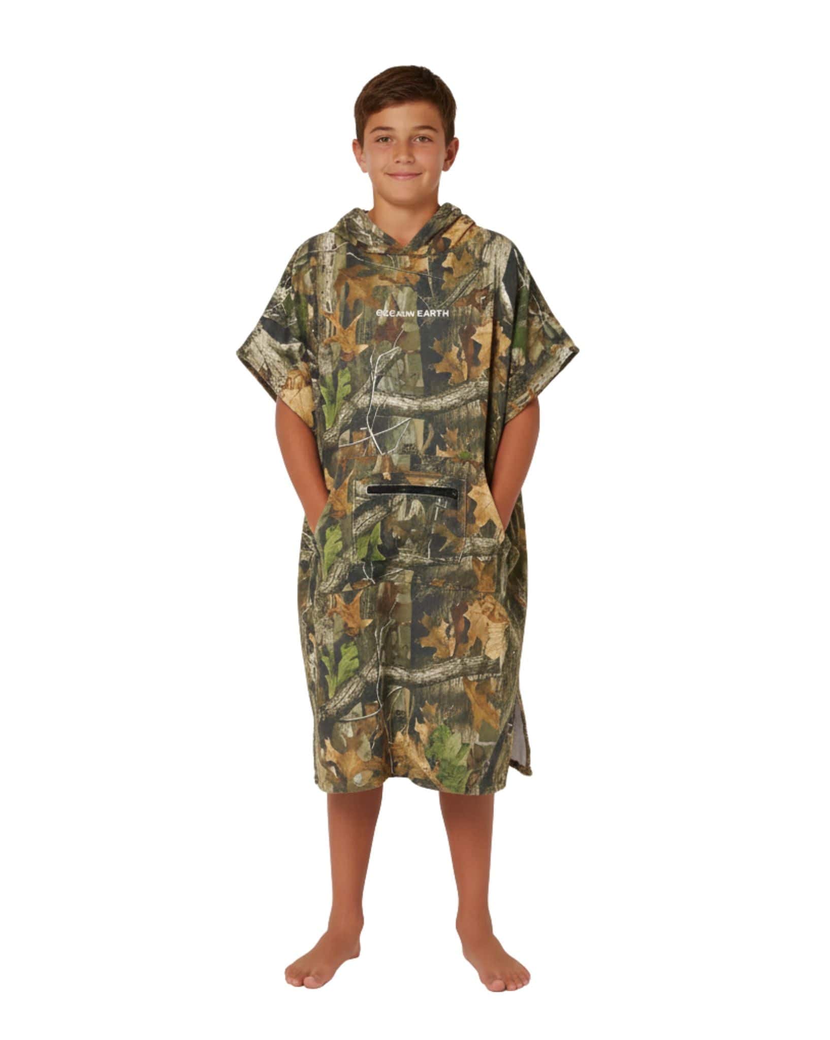 Ocean and Earth Youth Real Camo Hooded Poncho