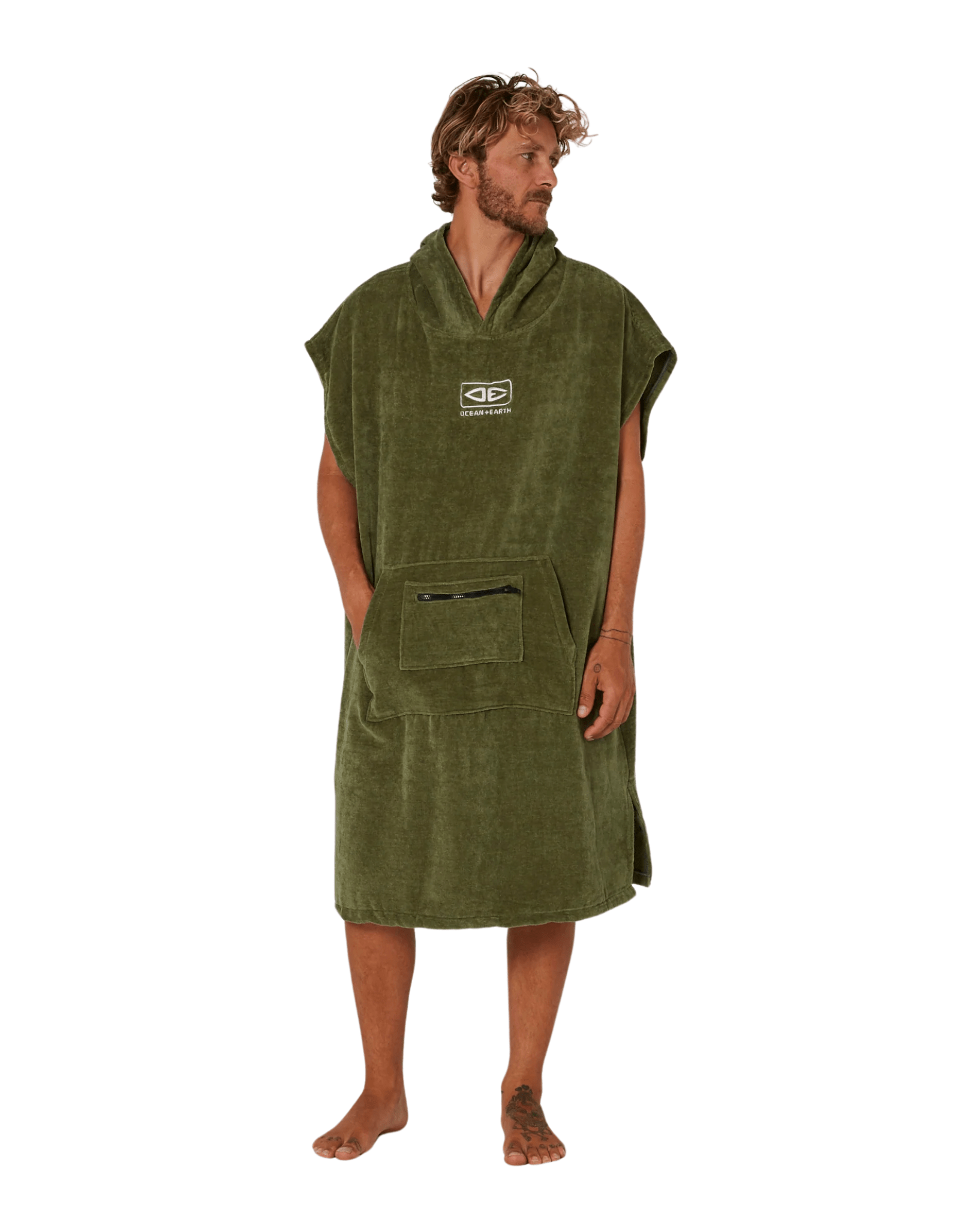 Ocean & Earth Mens Corp Hooded Poncho