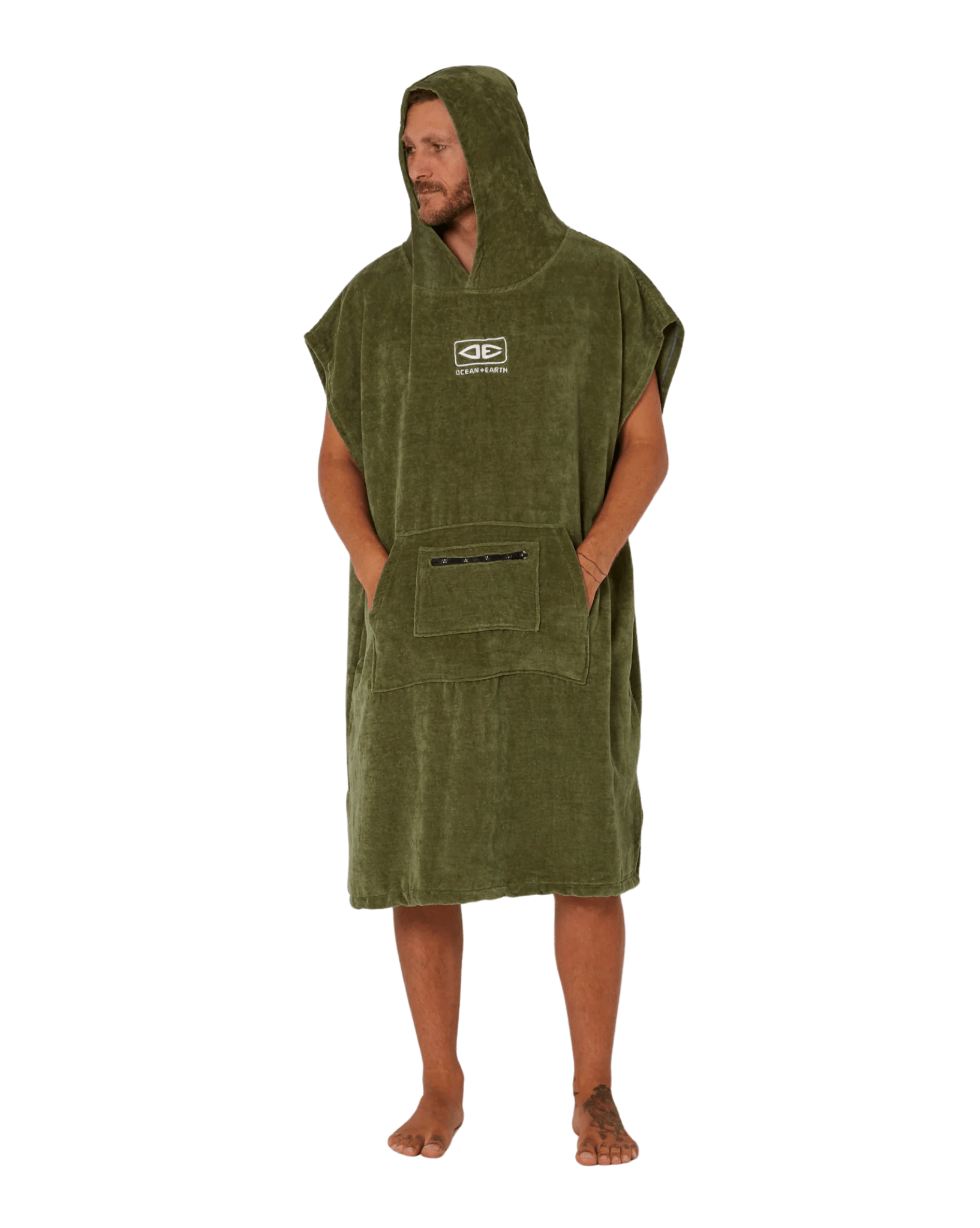 Ocean & Earth Mens Corp Hooded Poncho