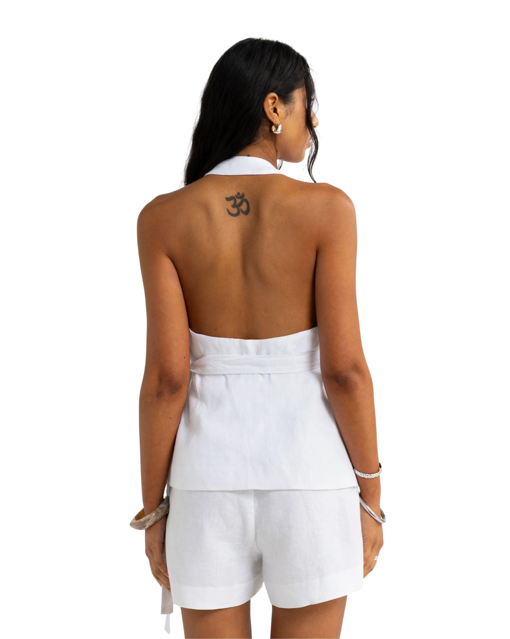ORTC Elise Linen Wrap Top