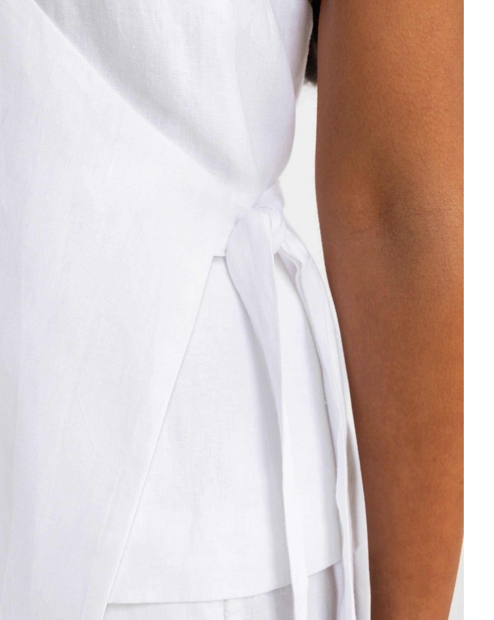 ORTC Elise Linen Wrap Top