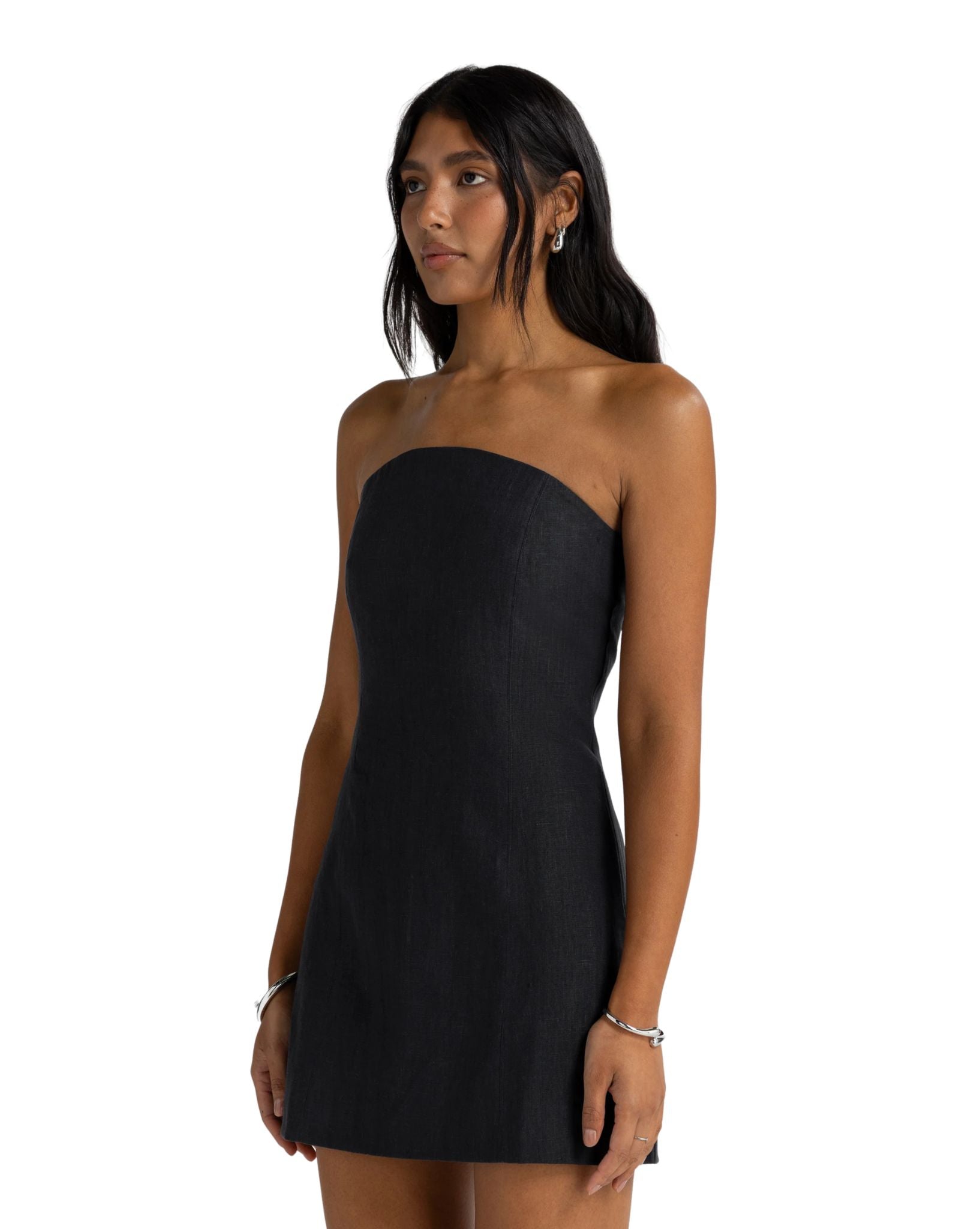 ORTC Savannah Linen Strapless Mini Dress