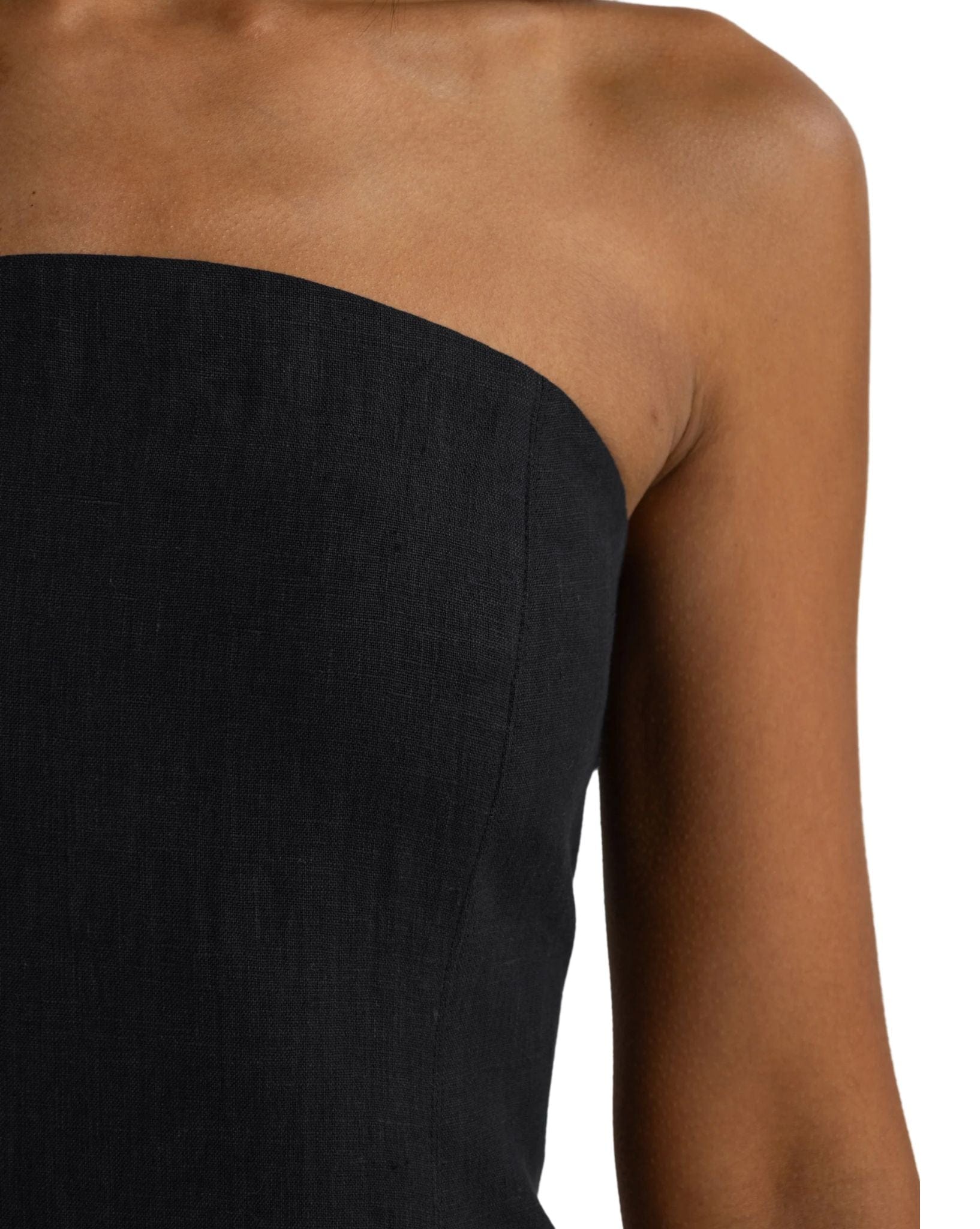 ORTC Savannah Linen Strapless Mini Dress