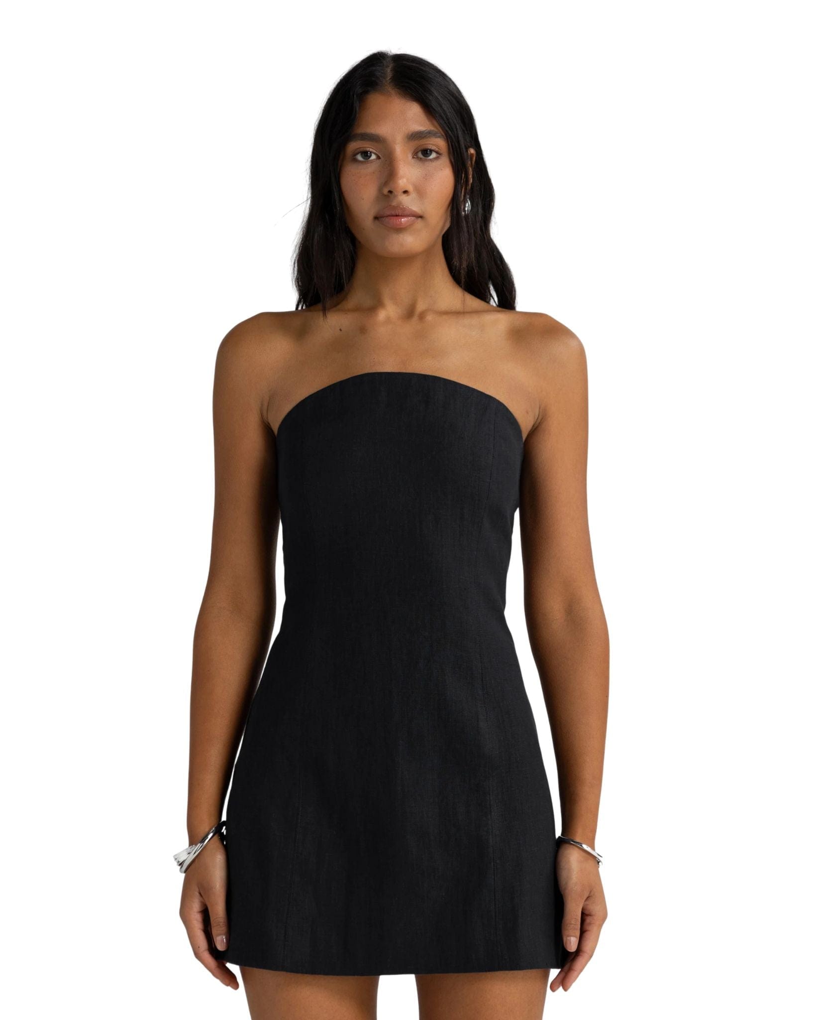 ORTC Savannah Linen Strapless Mini Dress