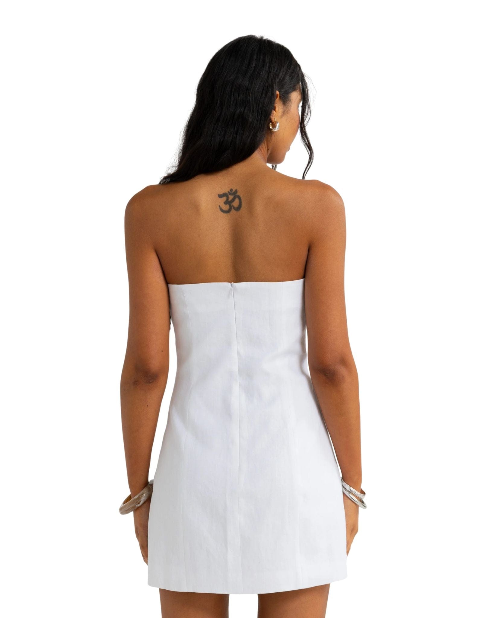 ORTC Savannah Linen Strapless Mini Dress