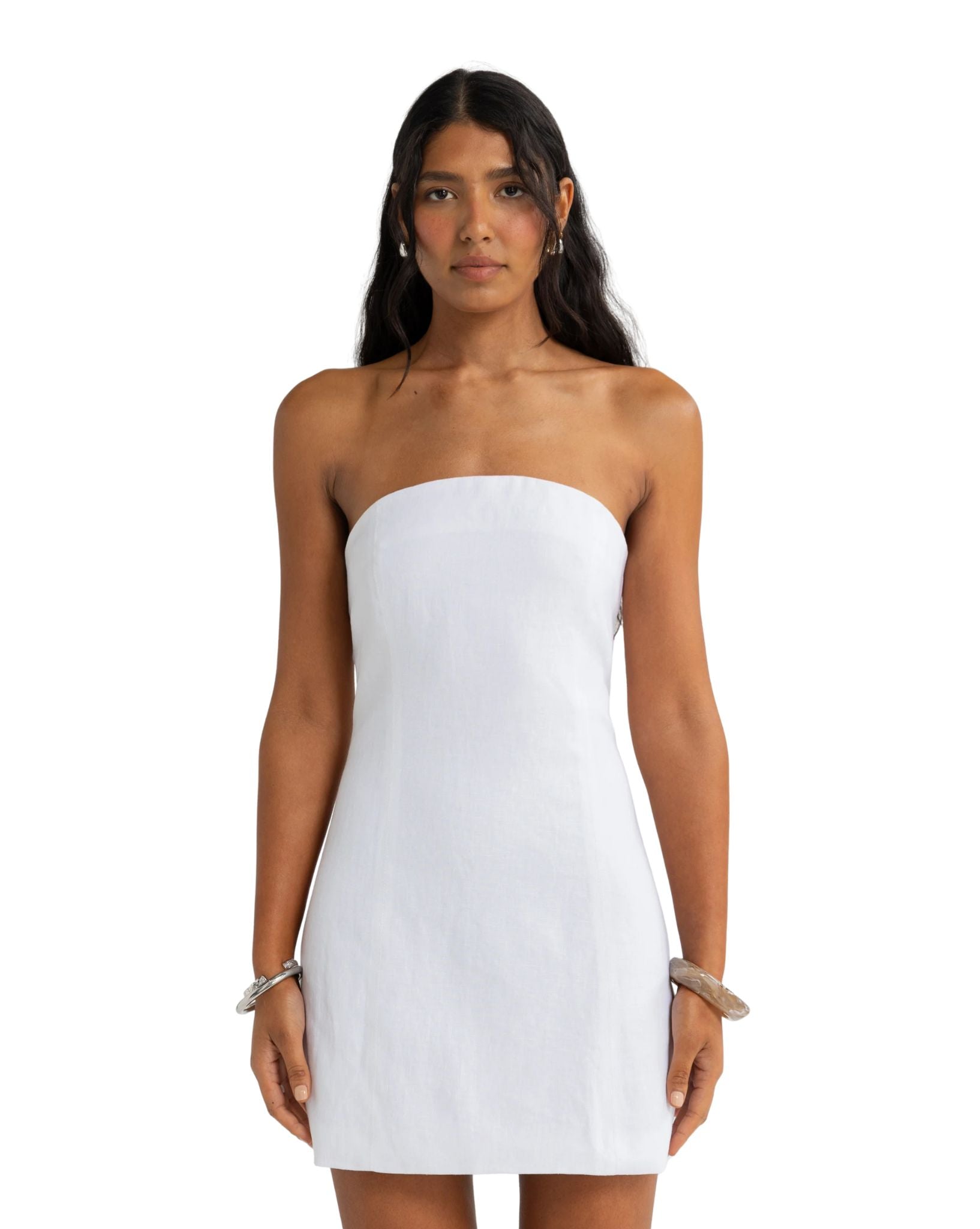 ORTC Savannah Linen Strapless Mini Dress