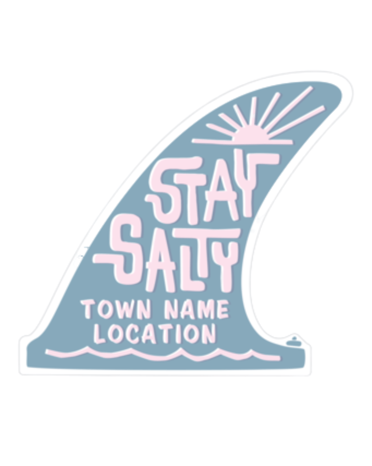 Pacific Creations Gerringong - Stay Salty Fin - Mens Sticker