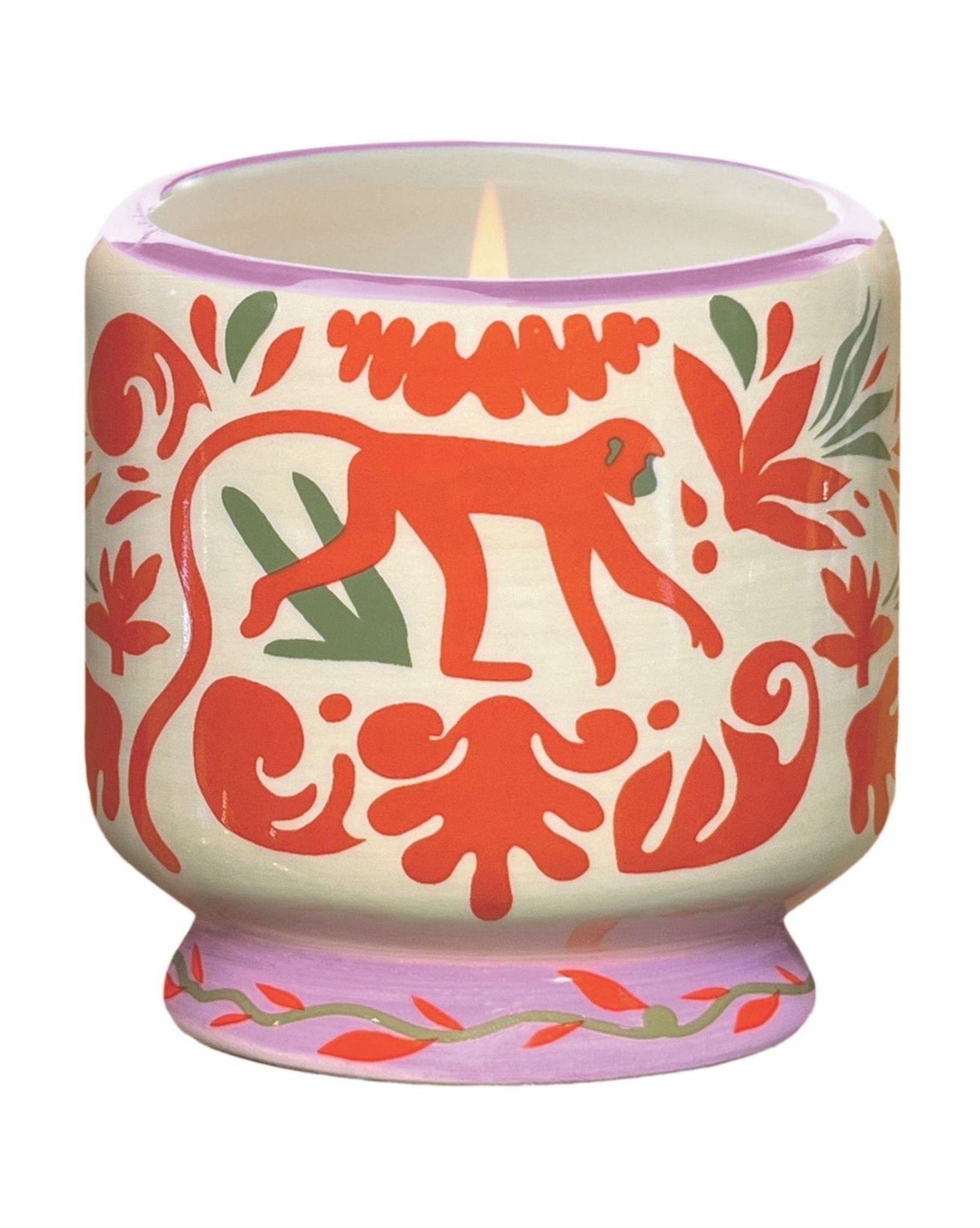 Paddywax Adopo 8 OZ I 226g "Jungle" Ceramic Candle - Coconut & Amber