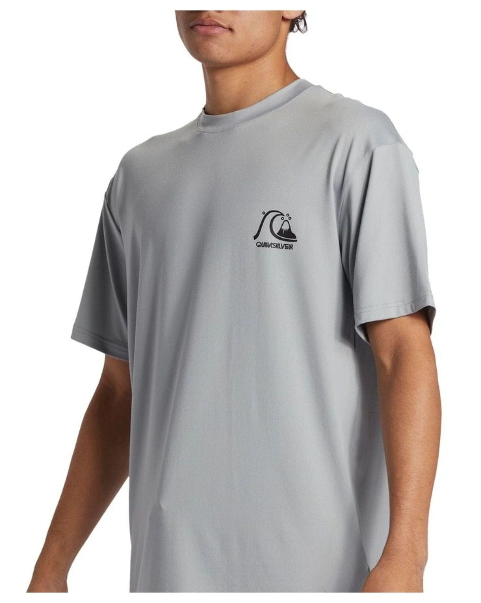 Quiksilver Mens Bubble Logo Surf Tee - Quarry
