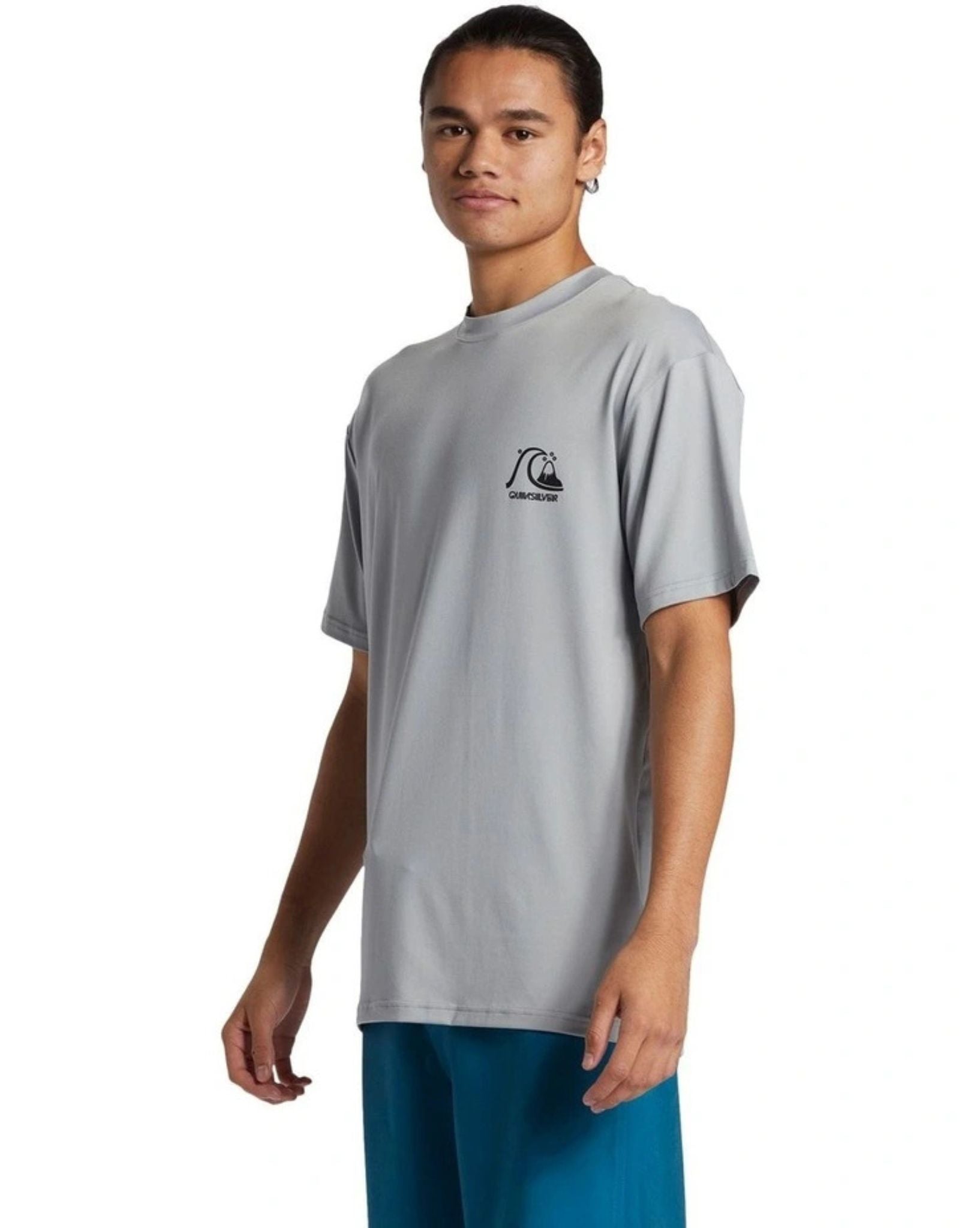 Quiksilver Mens Bubble Logo Surf Tee - Quarry