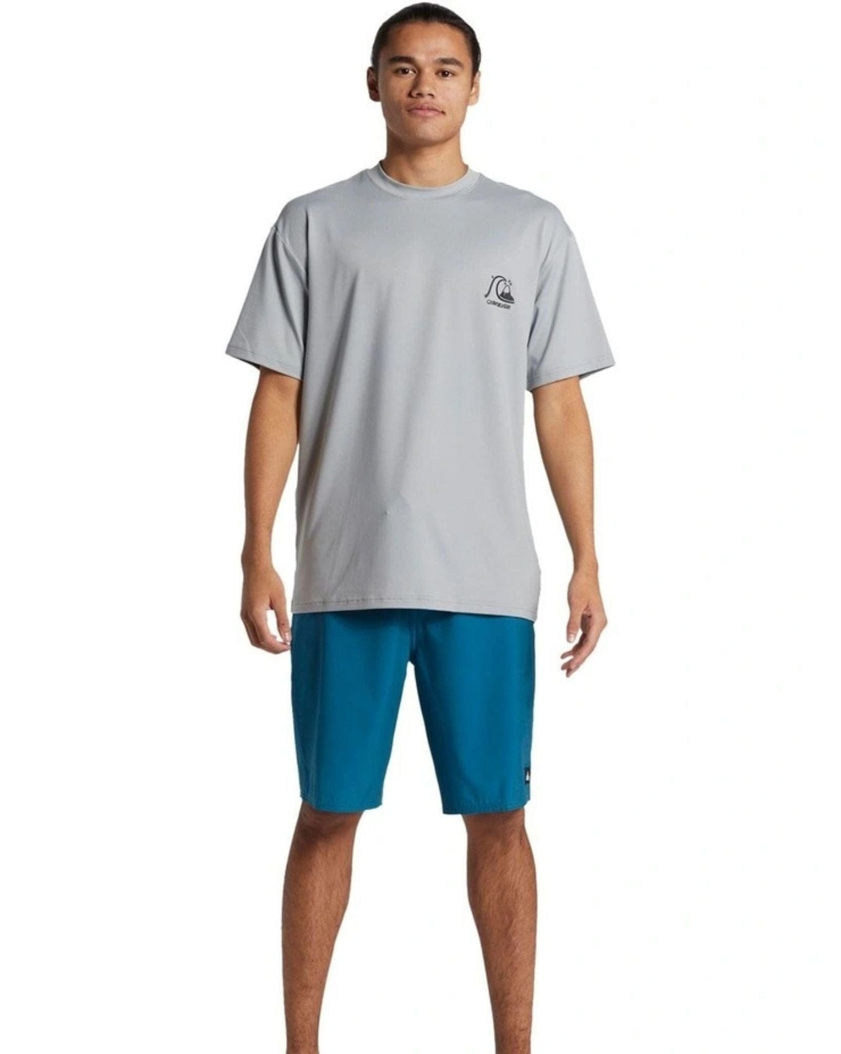Quiksilver Mens Bubble Logo Surf Tee - Quarry