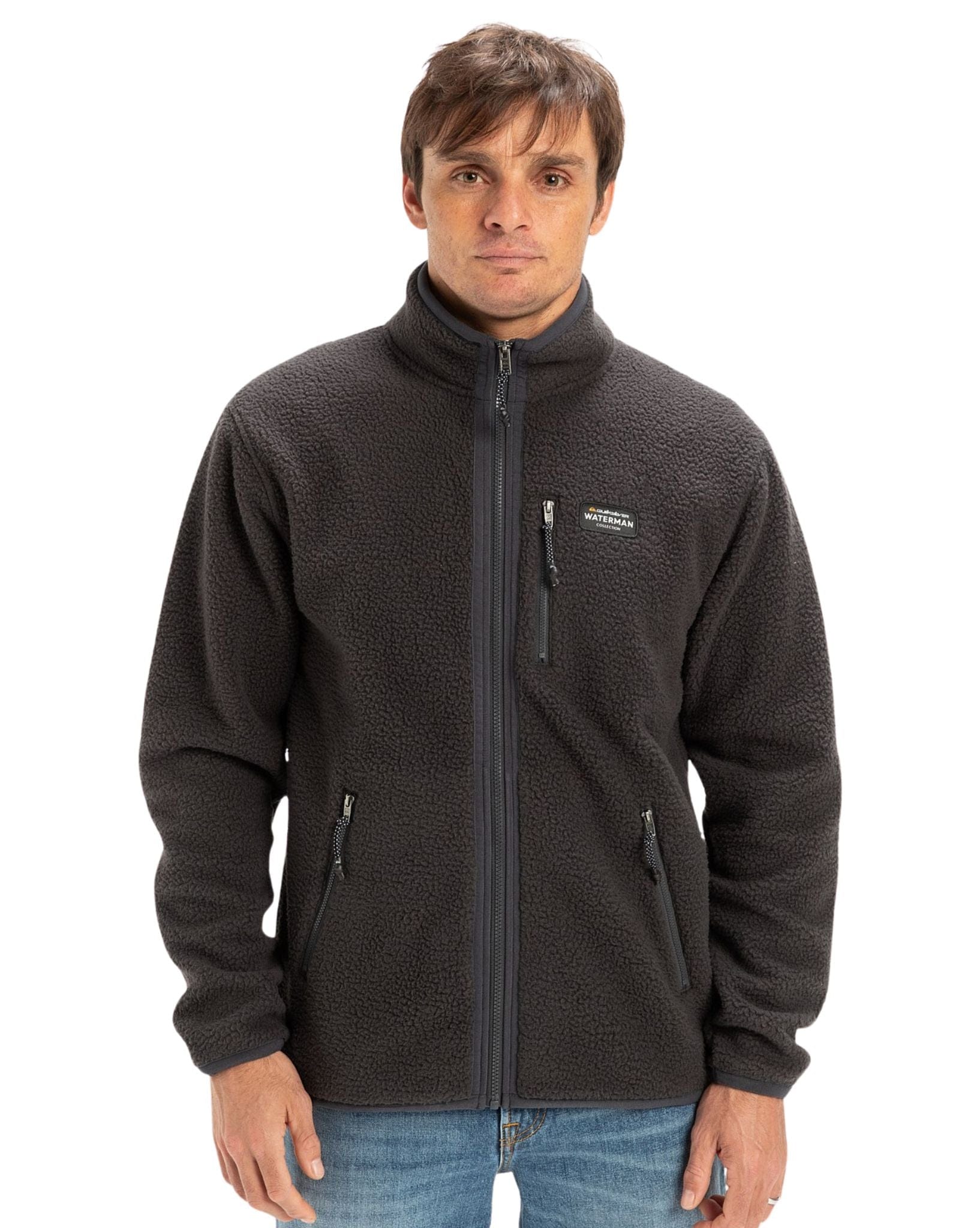 Quiksilver Mens Hook Sherpa Zip Fleece - Phantom