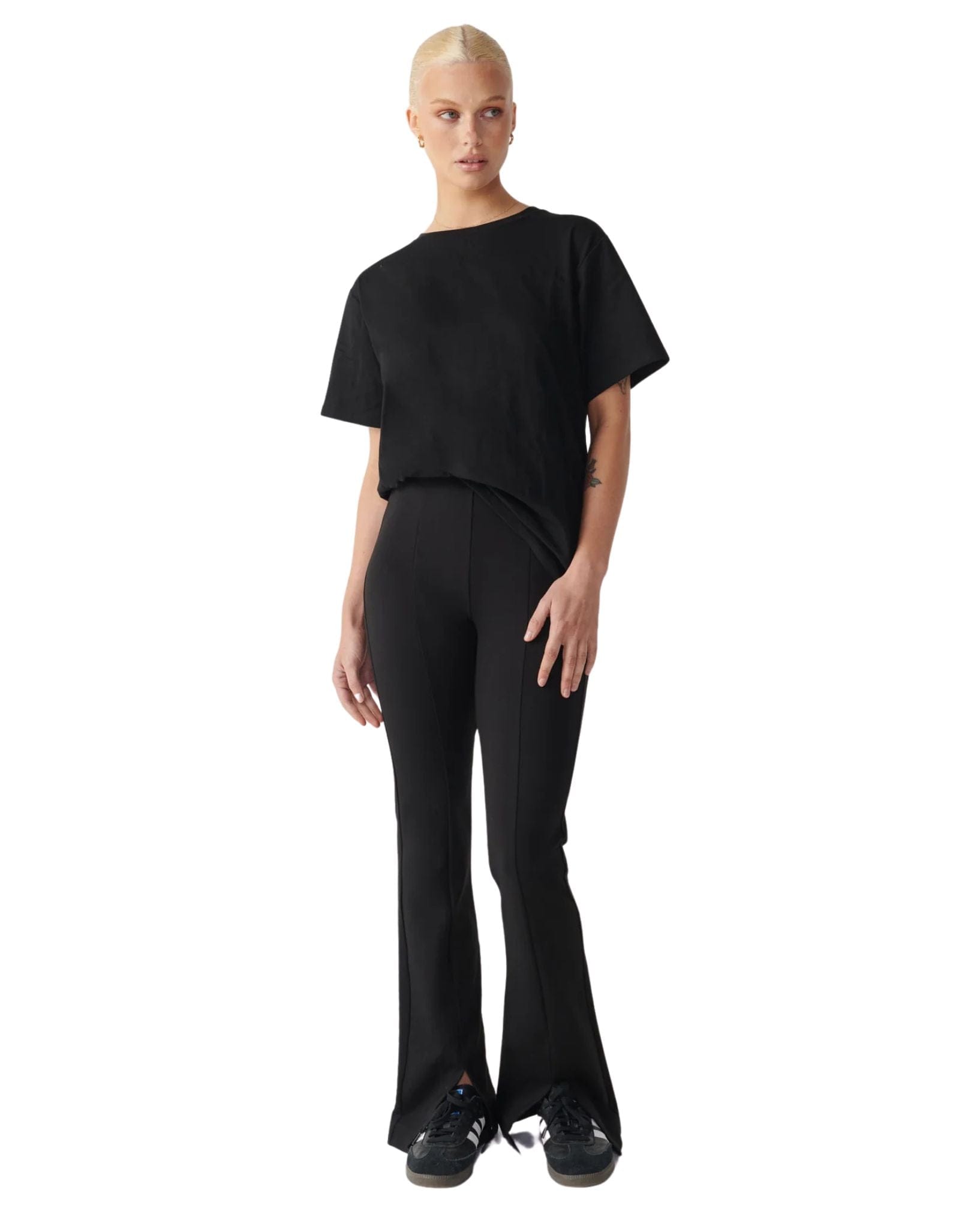 Raef Womens Joplin Split Front Pant - Black