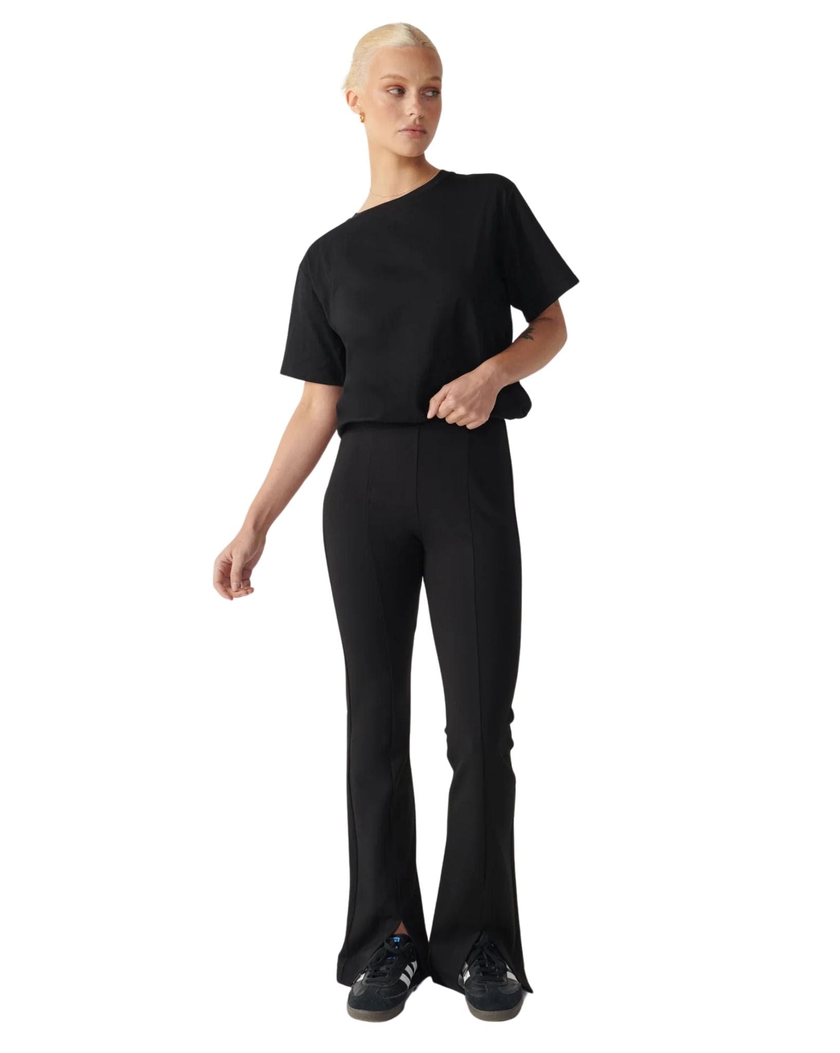 Raef Womens Joplin Split Front Pant - Black