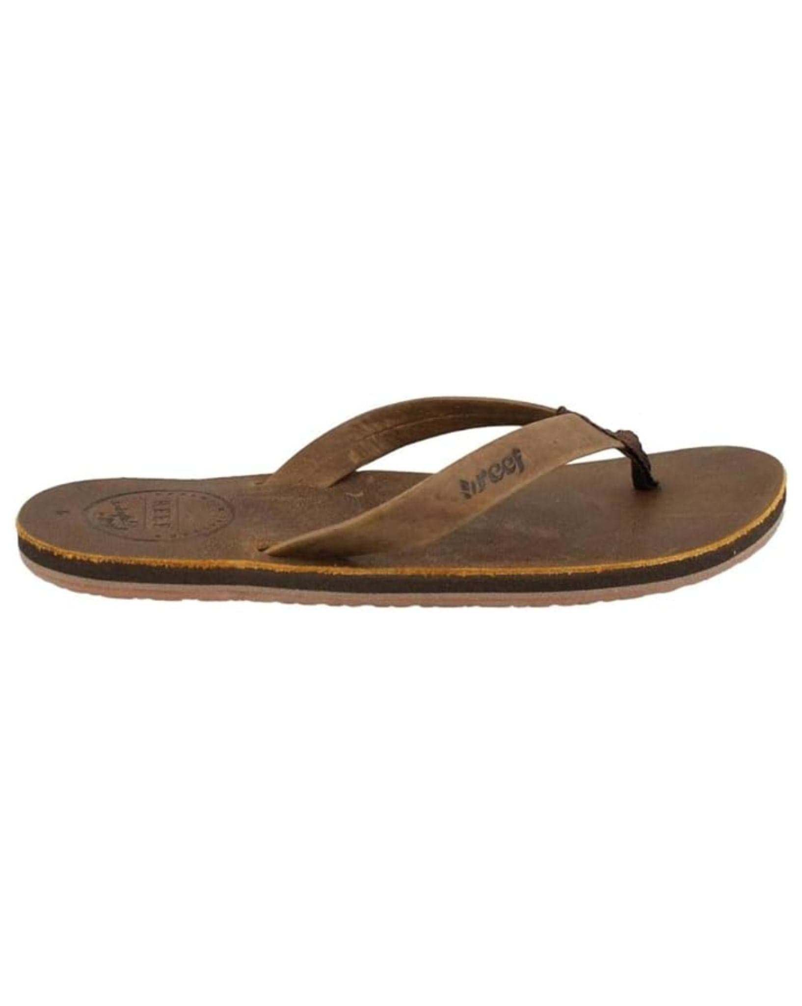 Reef Womens Skinny Leather Thongs - Brown